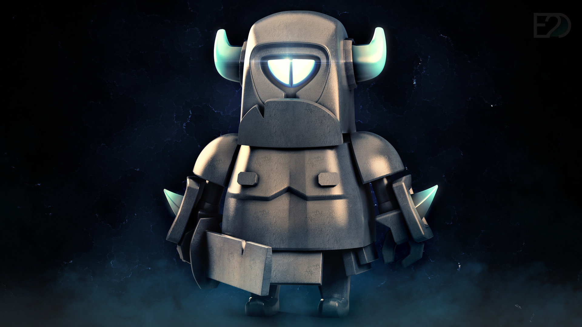 Clash Royale, Mini P.E.K.K.A, Scuro, Robot, 1920x1080, sfondo per PC