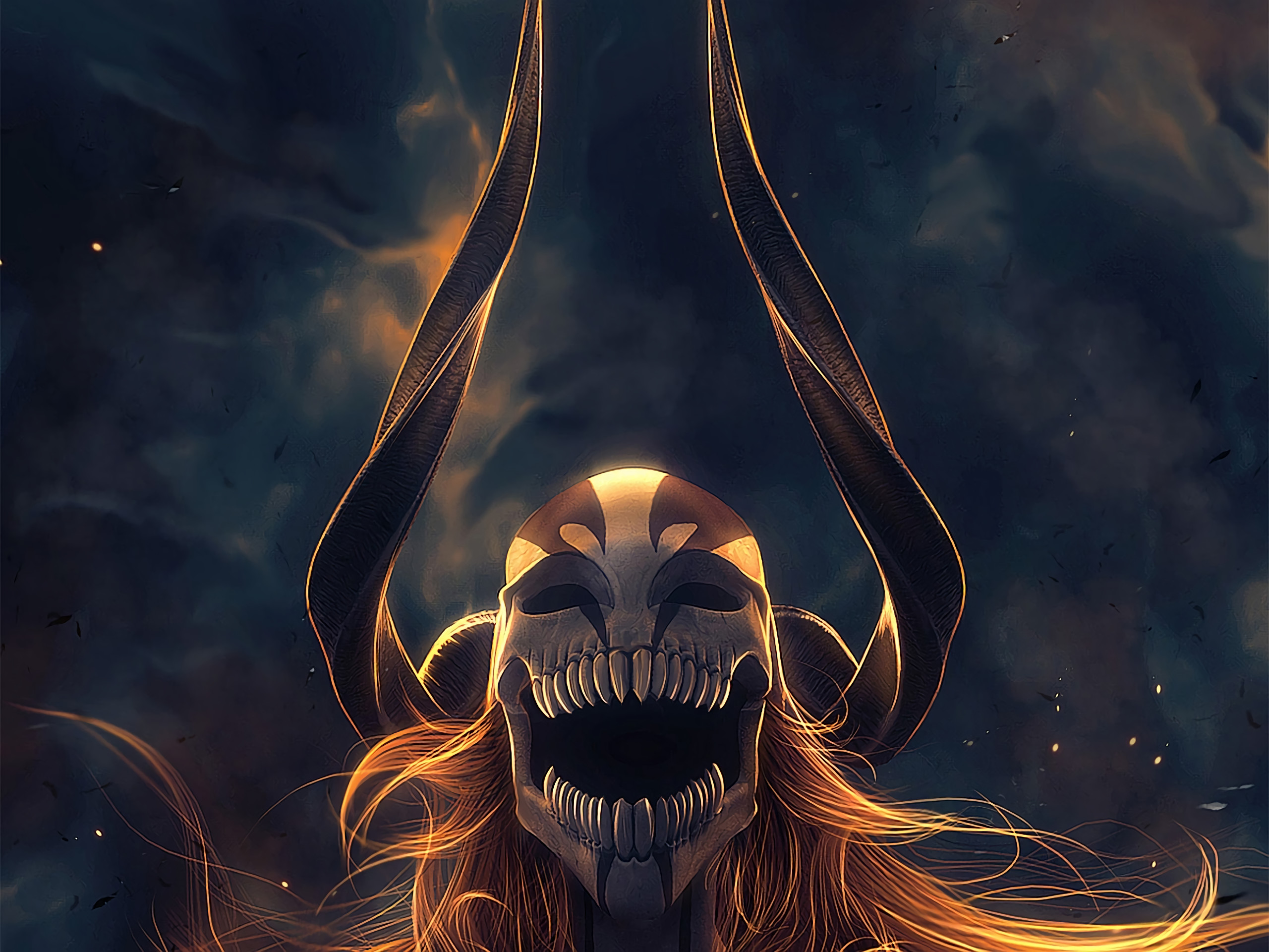 Ichigo Kurosaki, Vasto Lorde, Bleach, Fumo, Arte digitale, 2K, schermata di blocco iPad