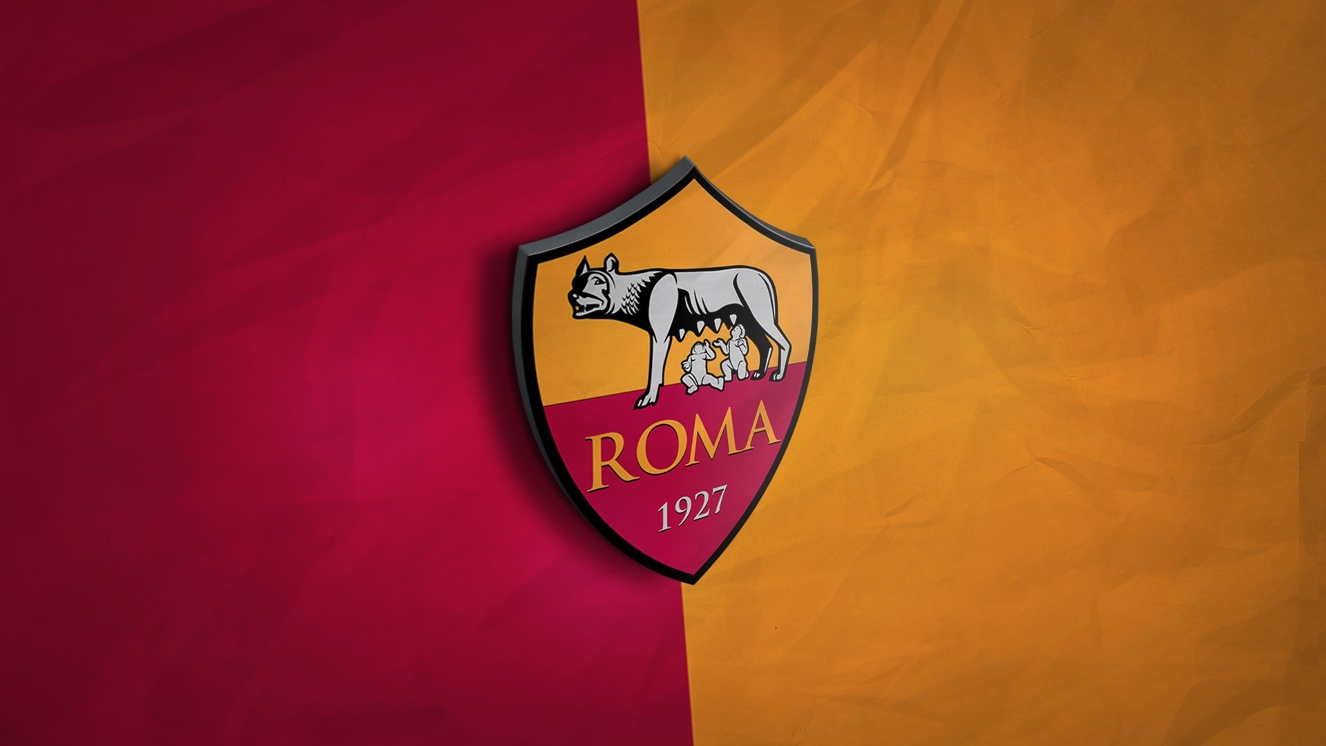 AS Roma, Stemma, Lupa capitolina, Giallorosso, 1927, 1920x1080, sfondo per PC