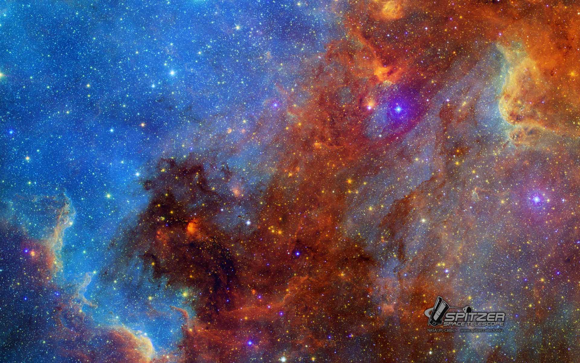 Nebulosa Nord America, Spitzer, Infrarosso, Full HD, sfondo per portatile