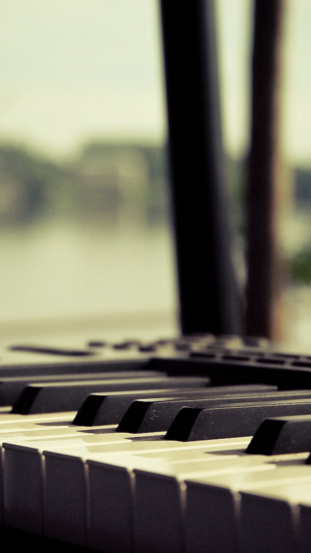 Pianoforte, Tasti, Finestra, sfondo per iPhone e Android