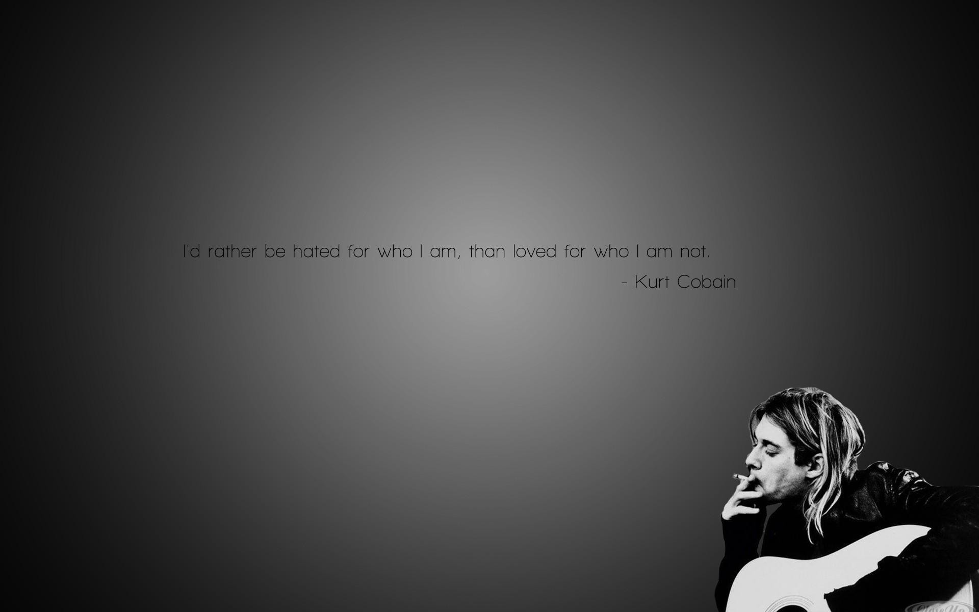 Kurt Cobain, Nirvana, Citazione, Grigio, 1920x1200, immagine di sfondo