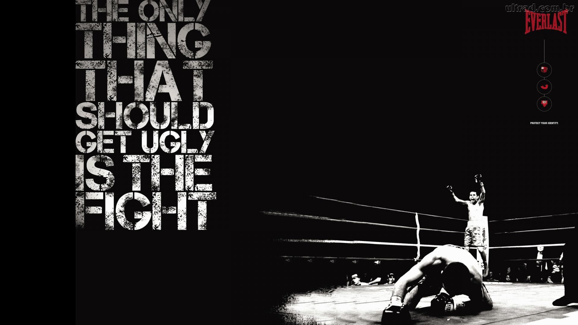 Citazione, Ring, Knockout, Bianco e nero, Full HD 1080p, sfondo desktop