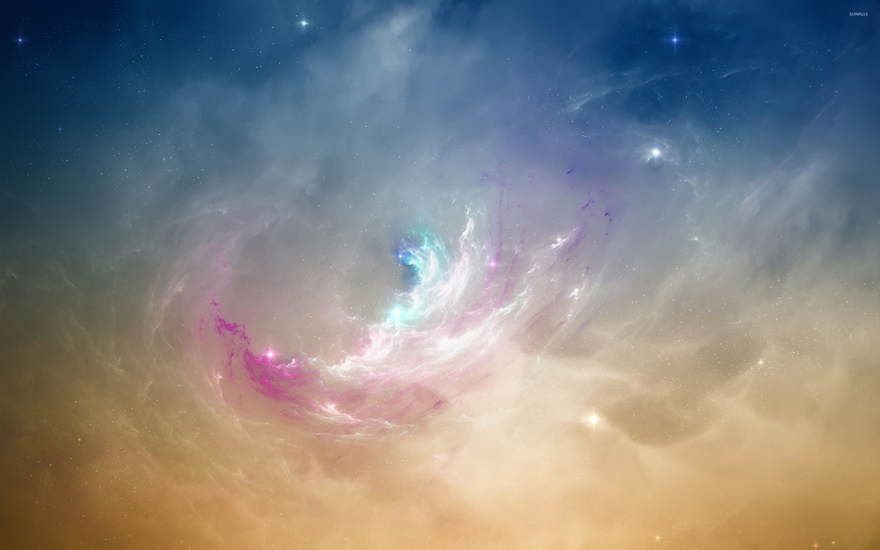 Nebulosa, Spazio, Pastello, Beige, 2880x1800, sfondo per PC