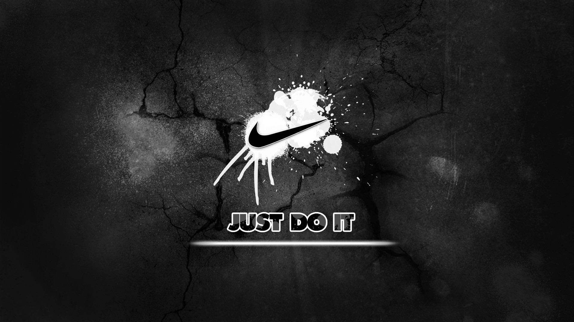 Nike, Just Do It, Schizzi di vernice, Grunge, Full HD, sfondo Windows 11