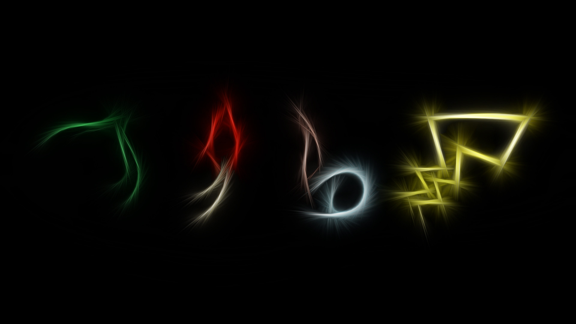 Pokémon, Bulbasaur, Charmander, Squirtle, Pikachu, Arte luminosa, sfondo widescreen Full HD