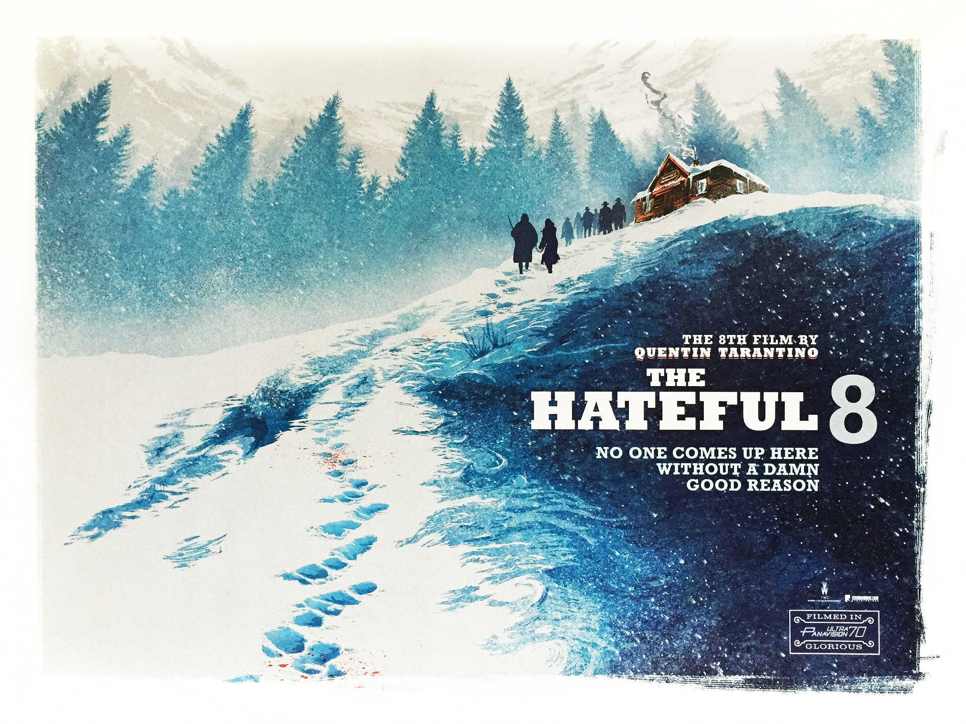 The Hateful Eight, Quentin Tarantino, Locandina, Neve, Azzurro, Full HD, schermata di blocco iPad