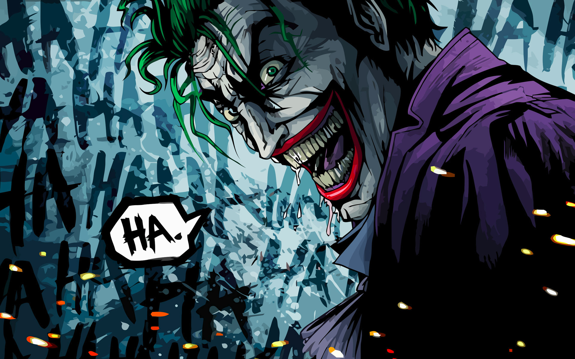 Joker, DC Comics, Fumetto, Risata, Full HD, sfondo desktop