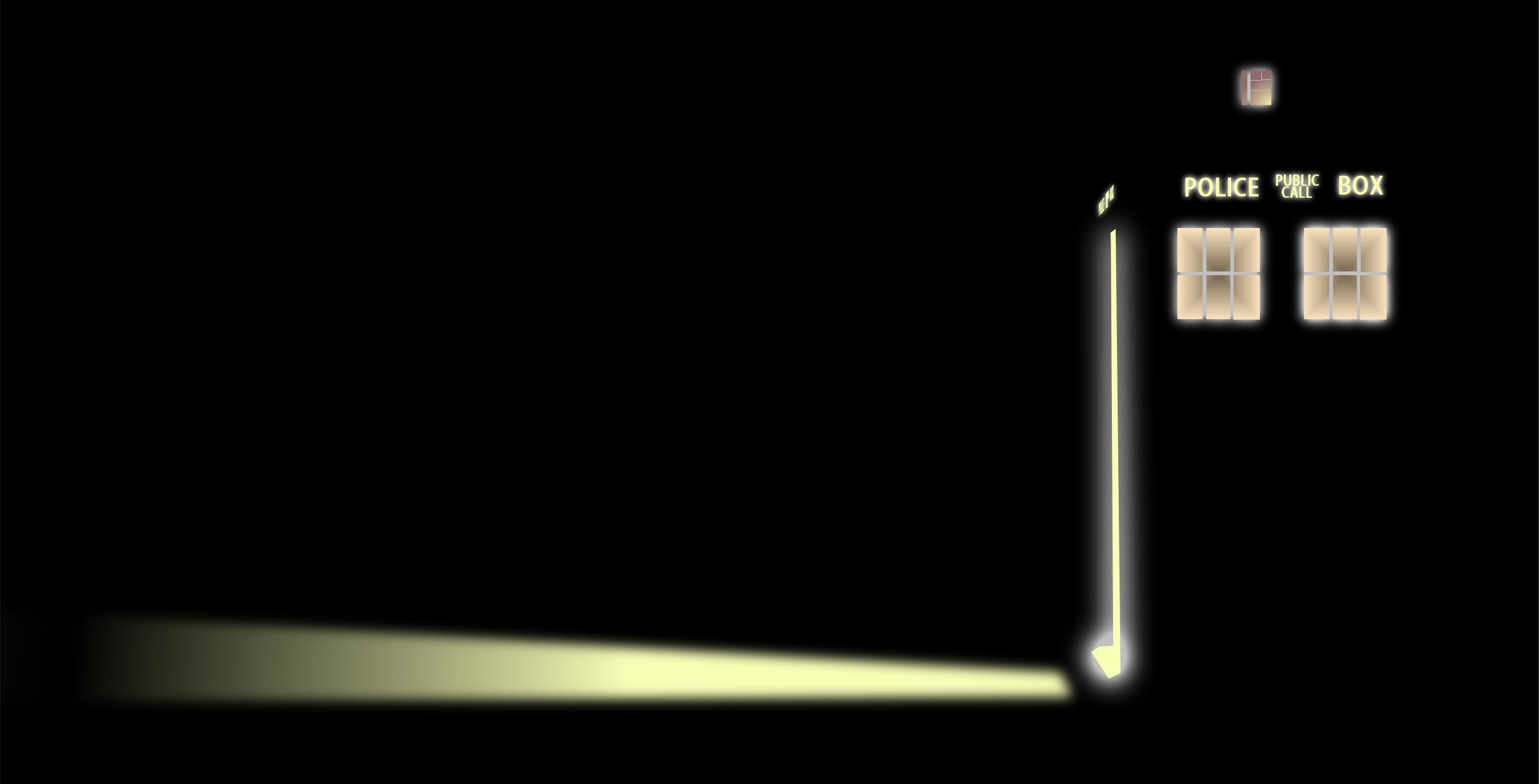 TARDIS, Doctor Who, Fascio di luce, Sfondo nero, Minimalista, Full HD, wallpaper per PC