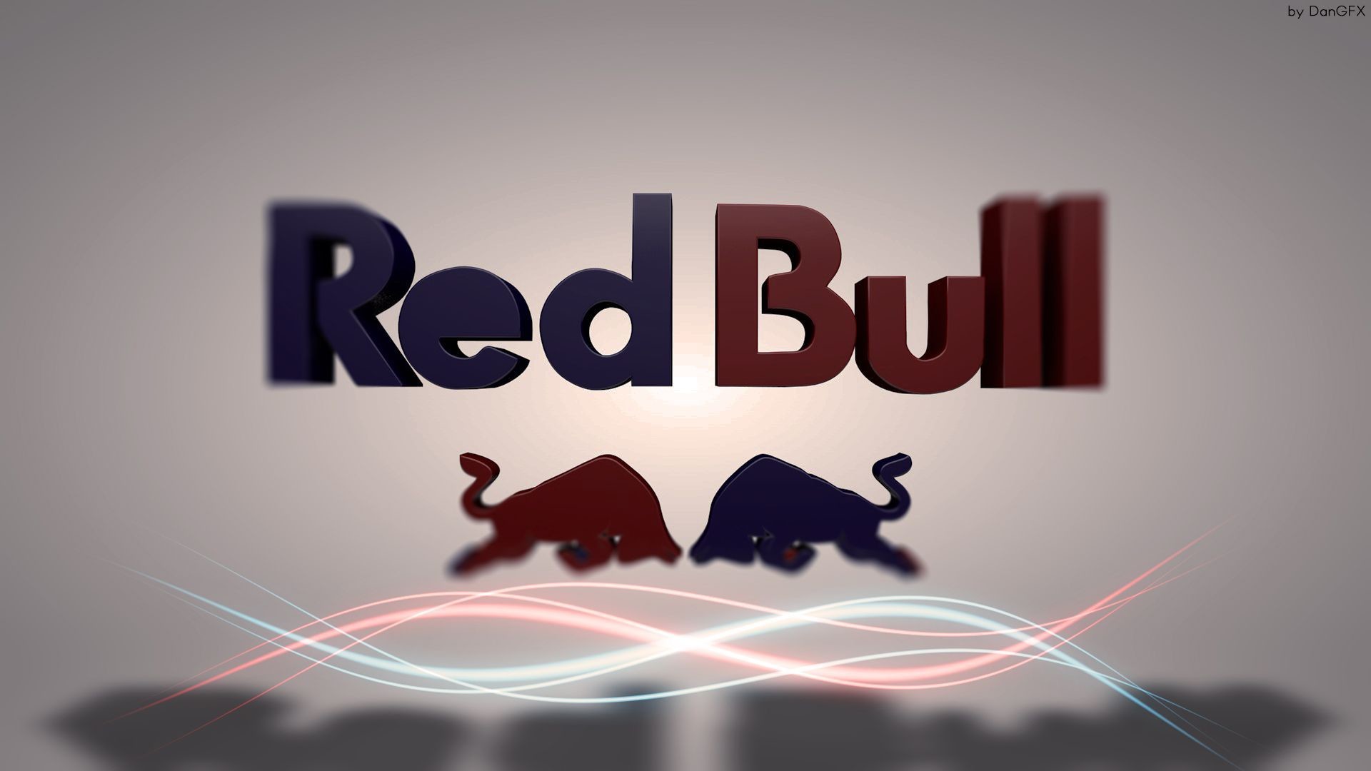 Red Bull, Logo Red Bull, 3D, 1920x1080, sfondo per PC