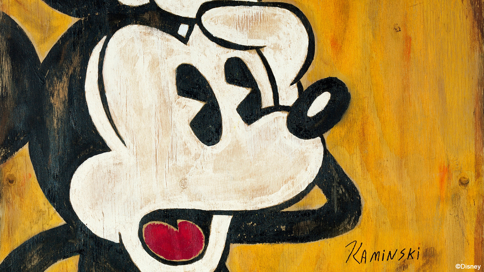 Topolino, Pittura, Kaminski, Arte vintage, Full HD, sfondo Windows 11