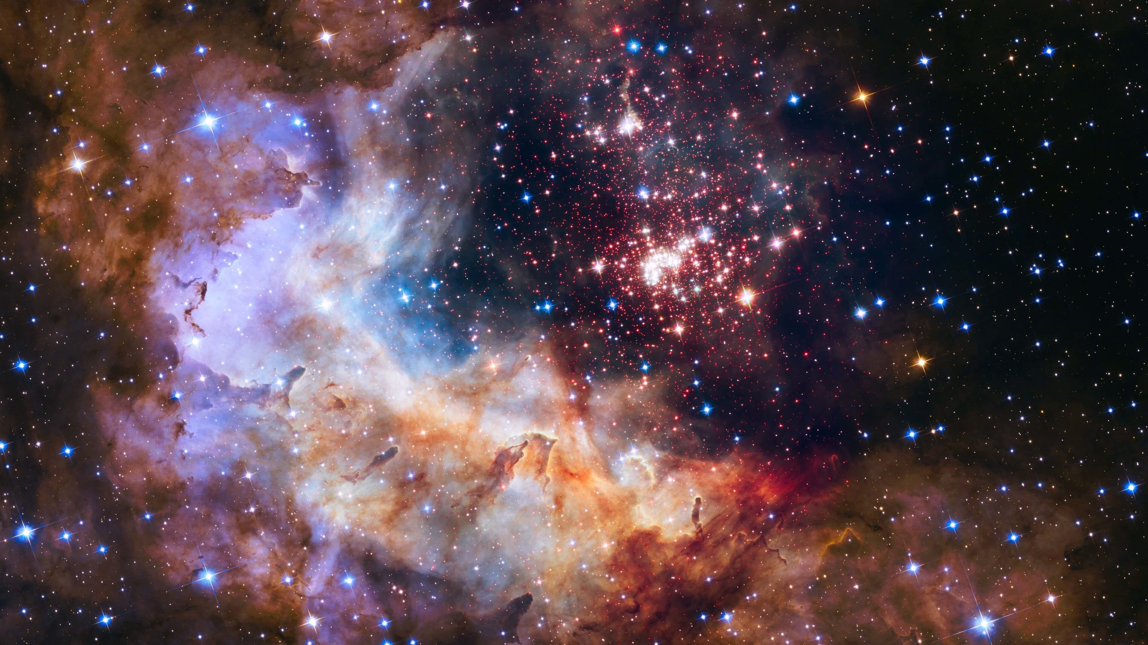 Westerlund 2, Ammasso stellare, Nebulosa, Hubble, 4K, sfondo Windows 11