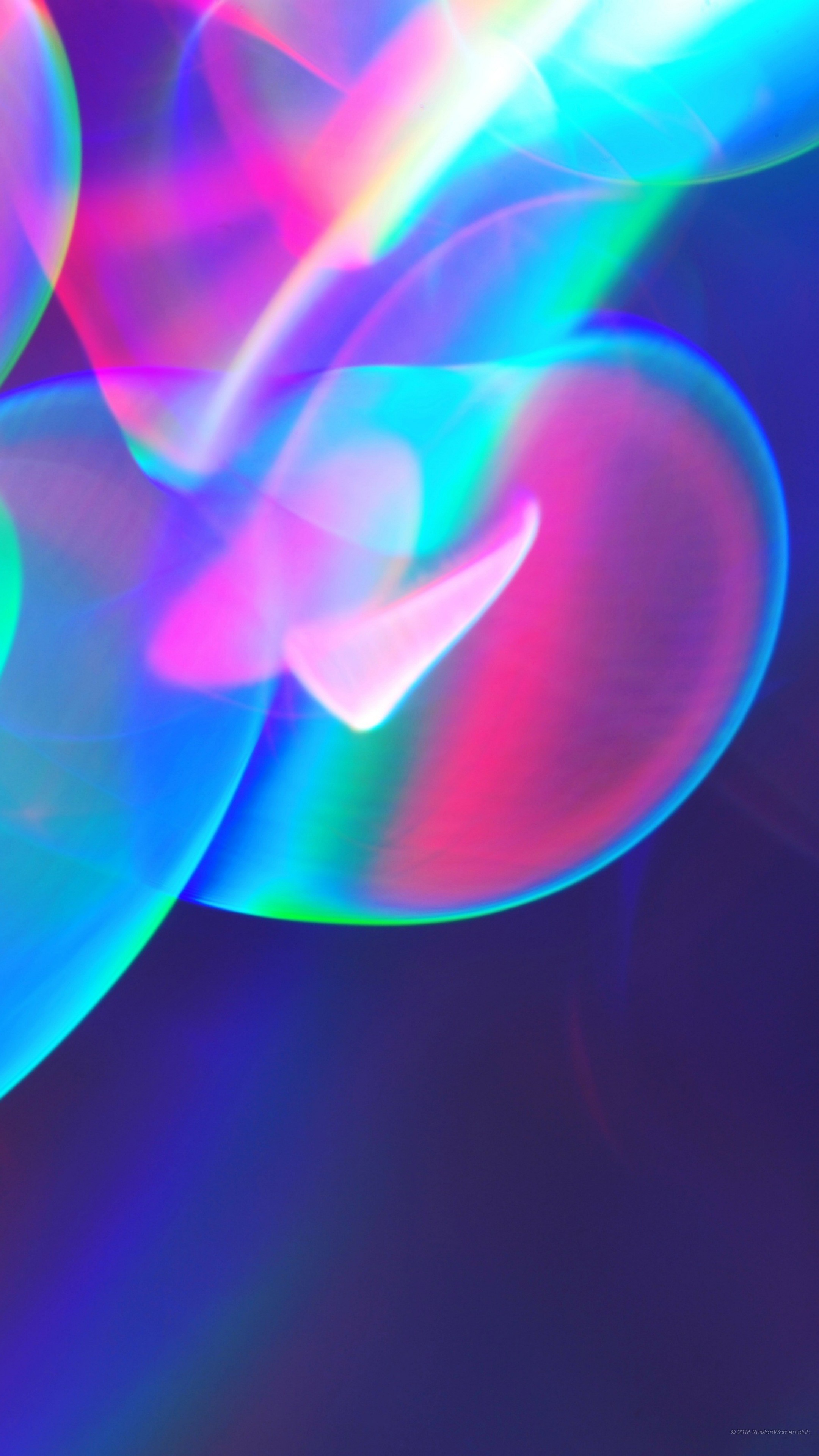 Forme fluide, Astratto, Neon, Blu, Rosa, QHD+, schermata di blocco del cellulare