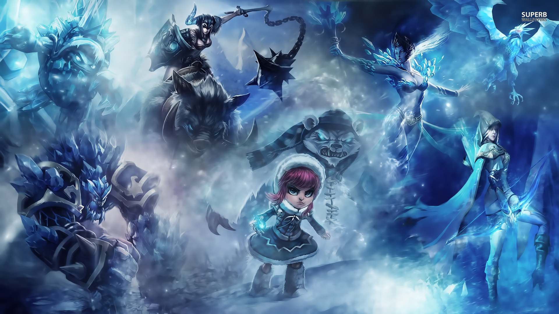 League of Legends, Annie, Campioni, Ghiaccio, Inverno, Full HD, sfondo per PC e portatile