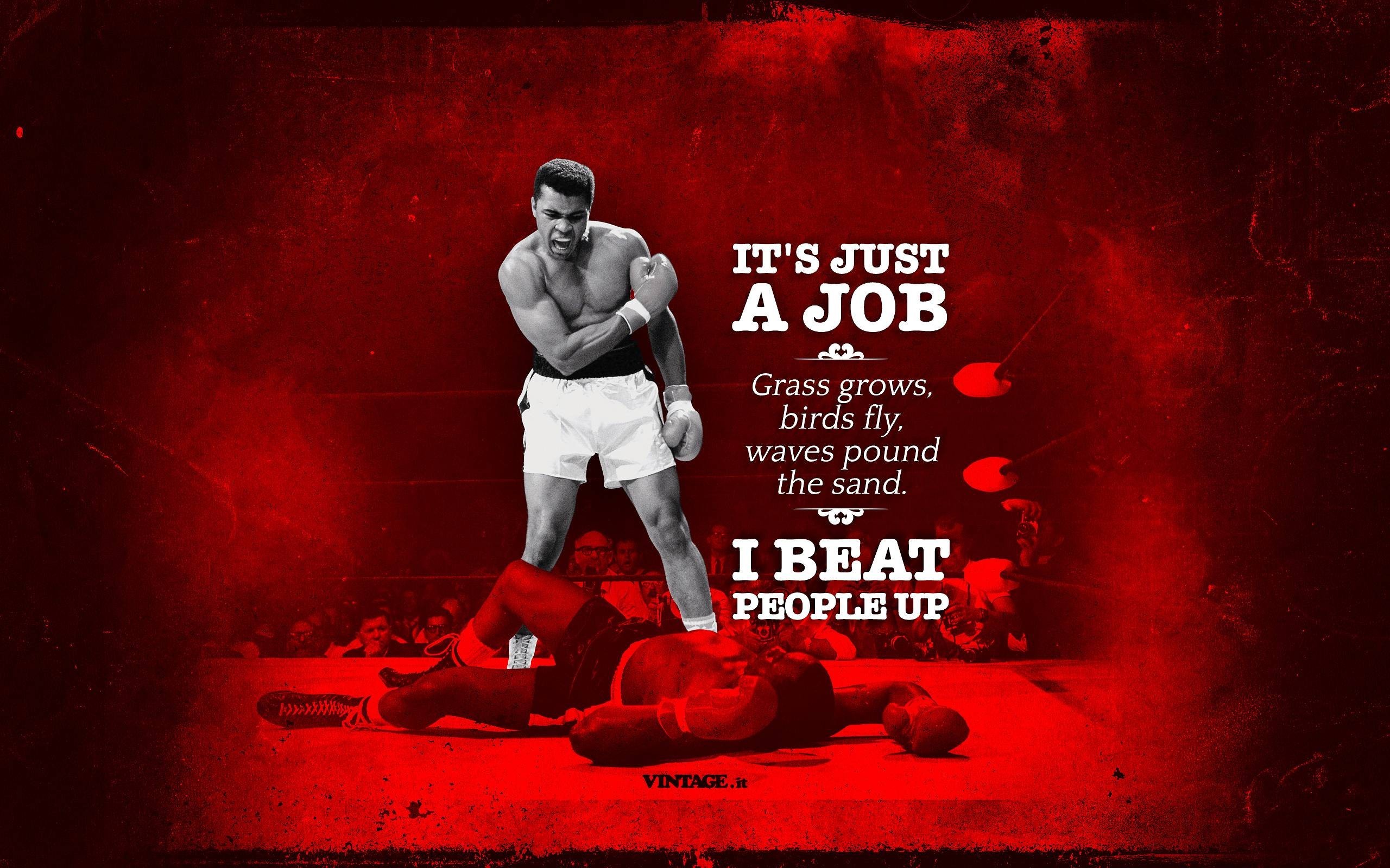 Muhammad Ali, Sonny Liston, Citazione, Rosso, 2K, sfondo per portatile