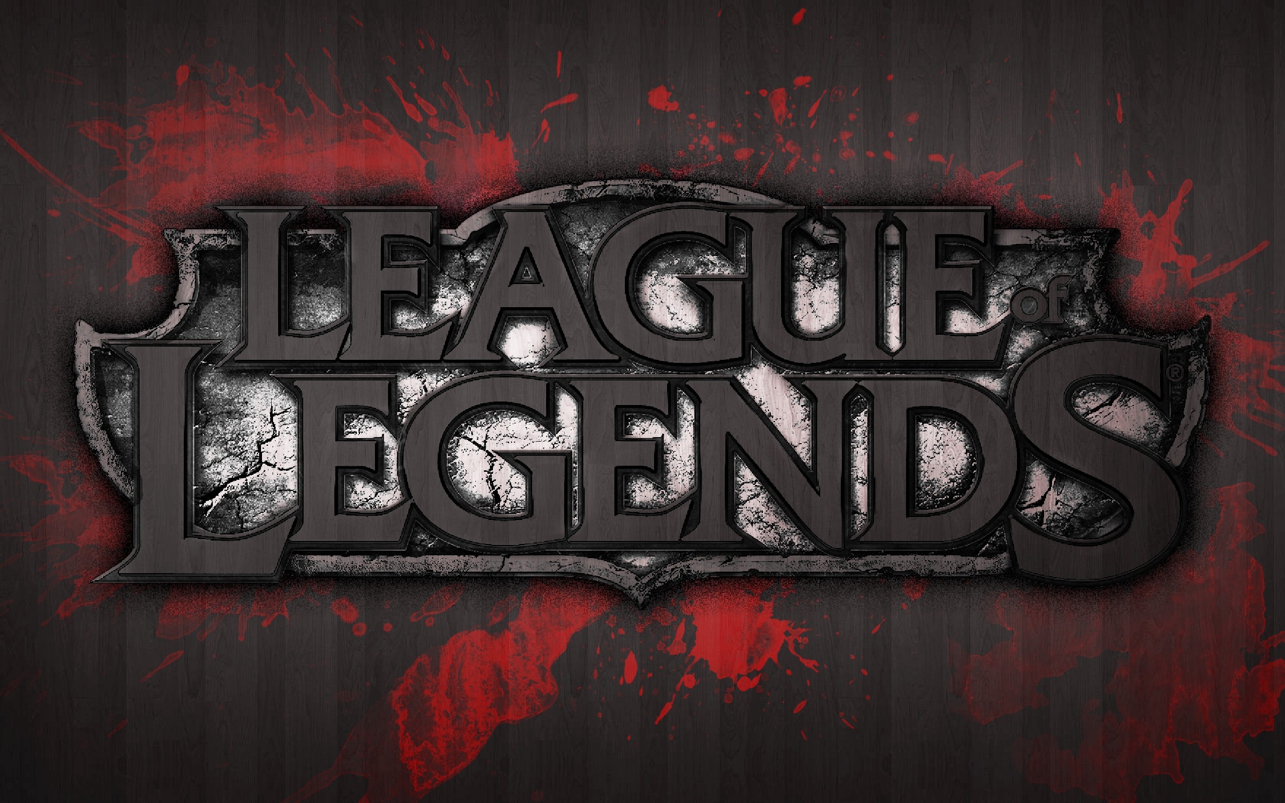 League of Legends, Logo, Metallo, Rosso, 2K, sfondo desktop
