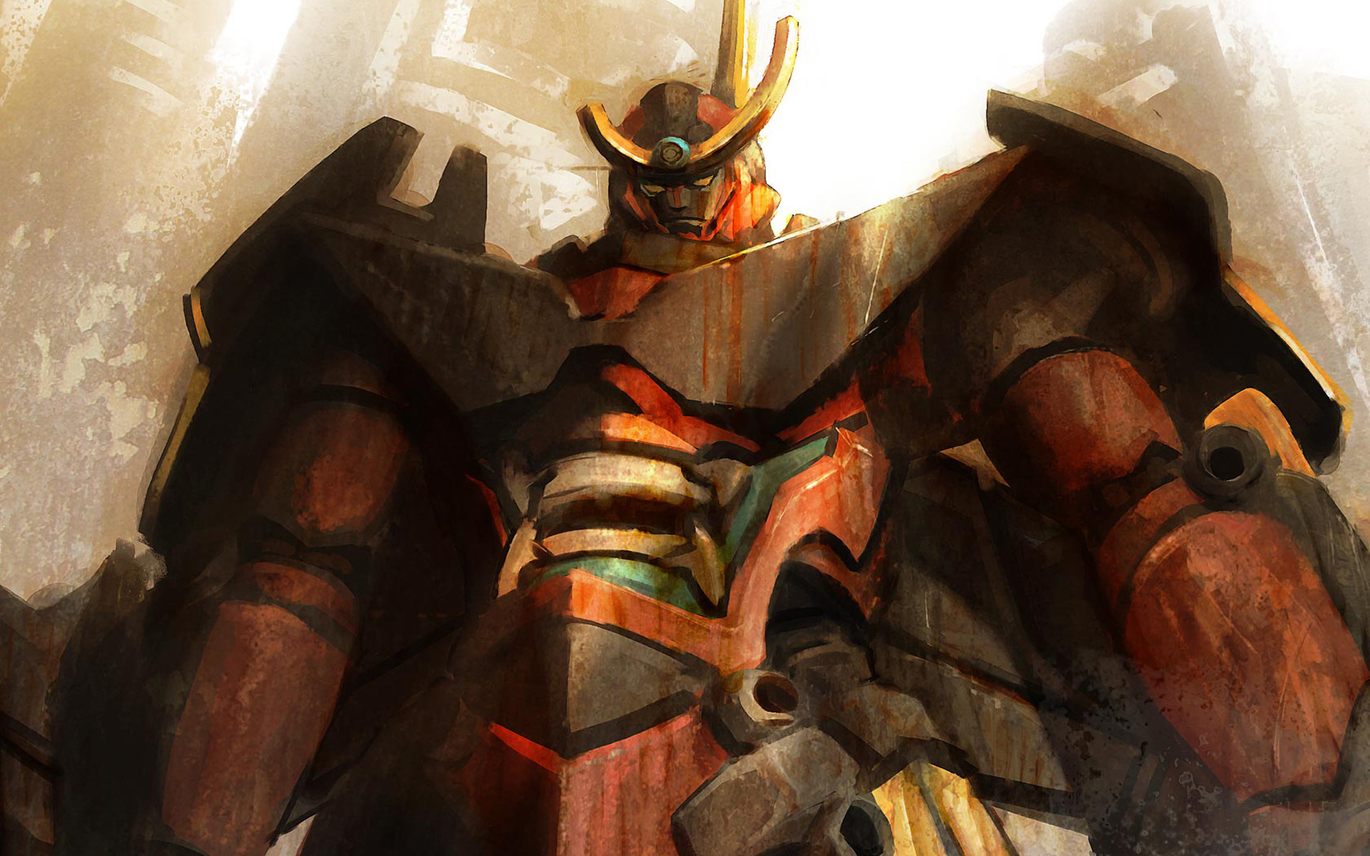 Gurren Lagann, Gunmen, Mecha, Pittura, 1920x1200, sfondo per PC