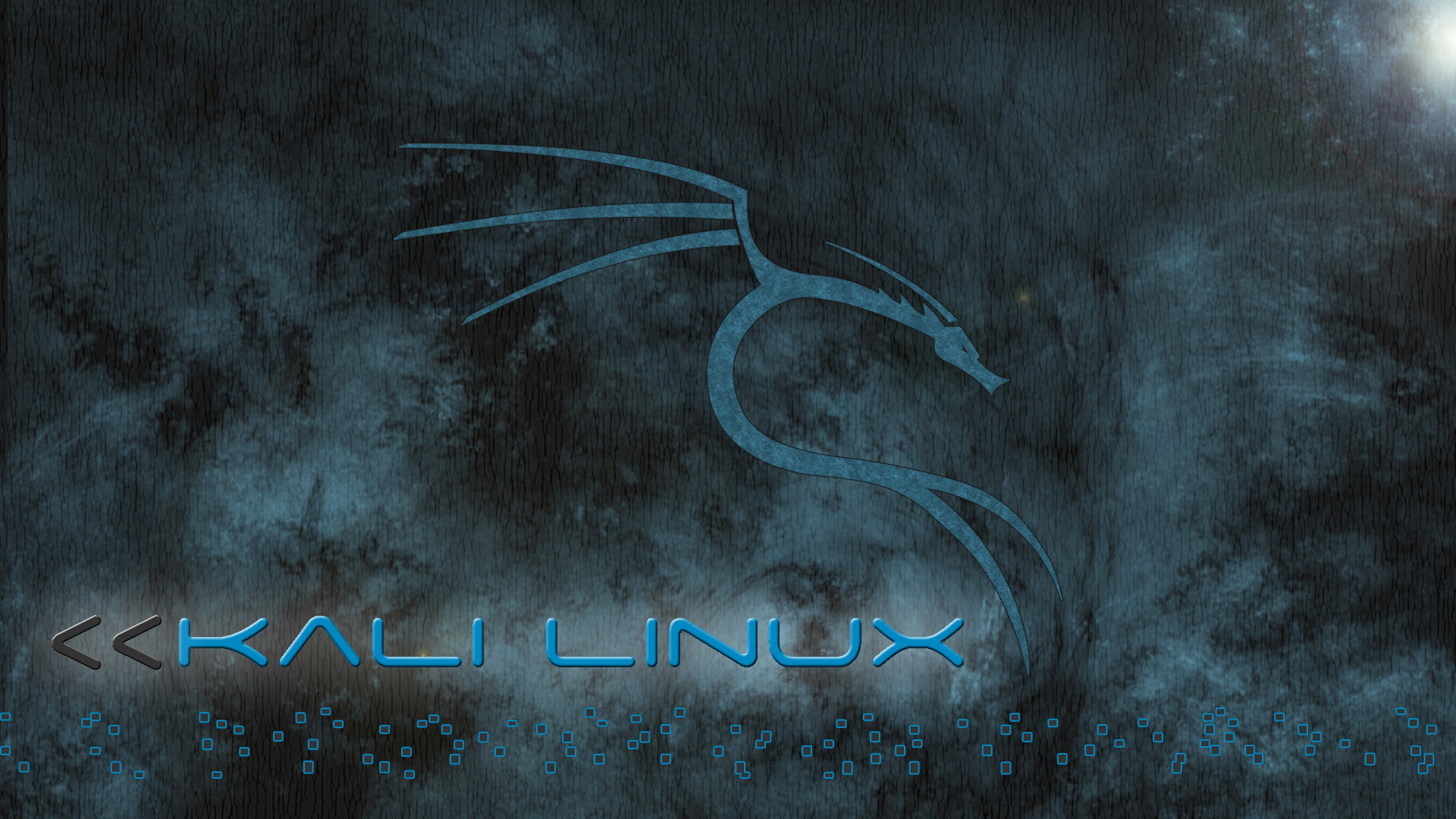 Kali Linux, Logo del drago, Blu, Grunge, 16:9 Full HD, sfondo widescreen