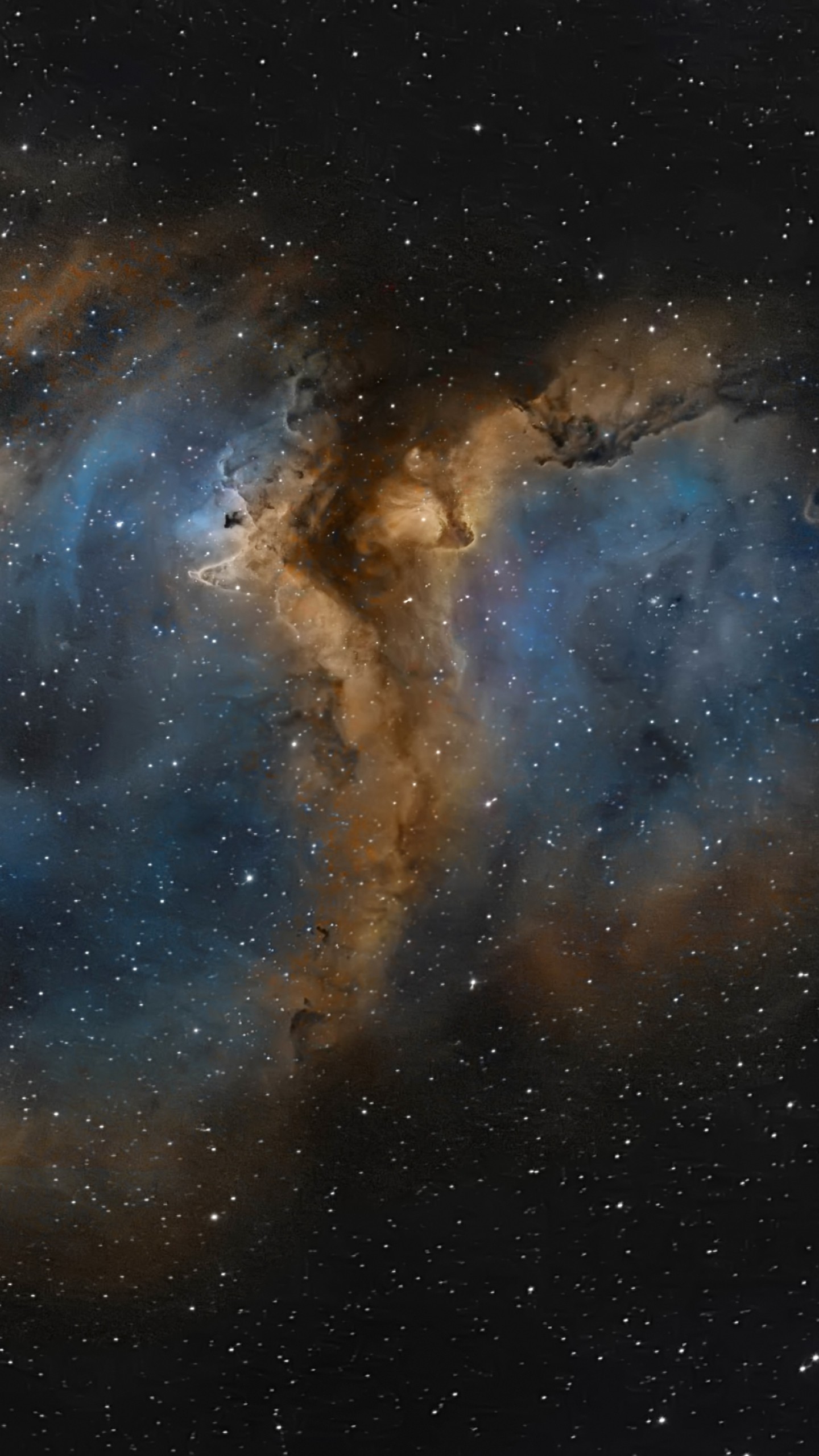 Nebulosa, Spazio, Stelle, QHD+, sfondo verticale per cellulare