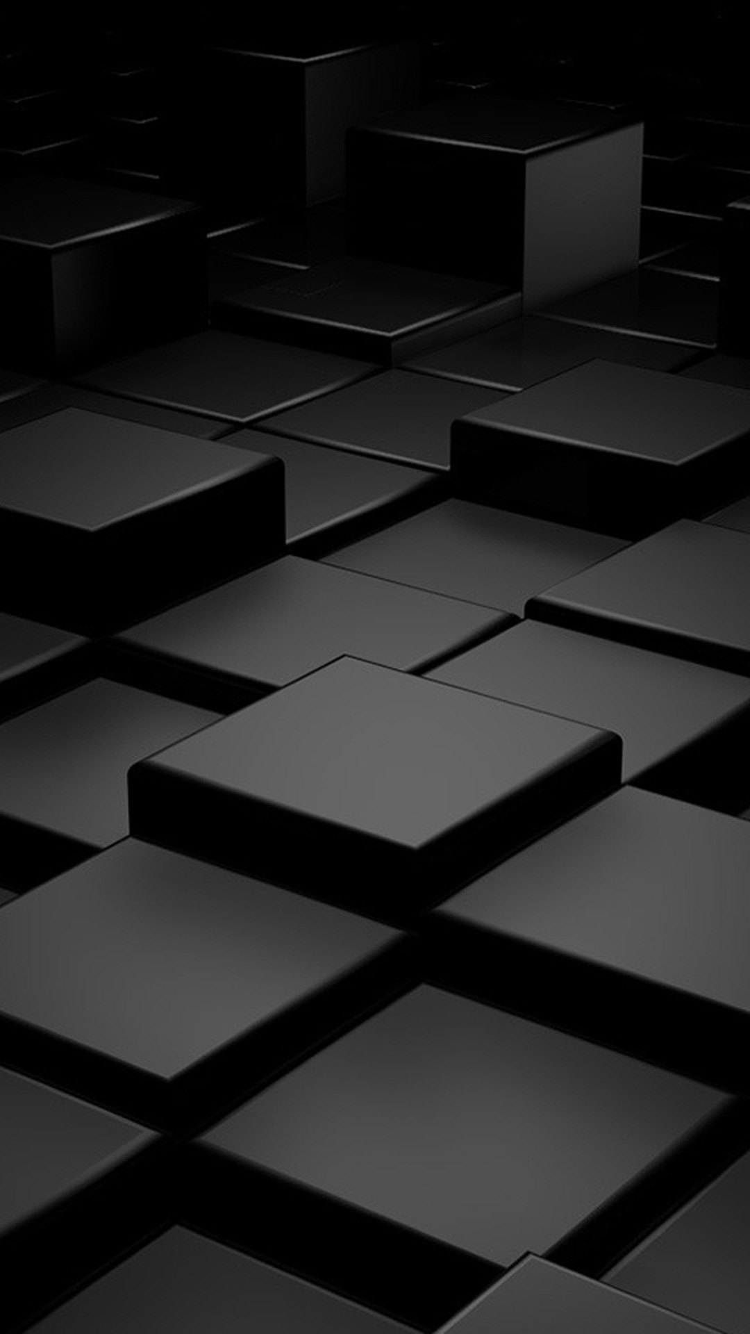 Cubi neri, 3D, Geometrico, Scuro, sfondo schermata di blocco Samsung Galaxy