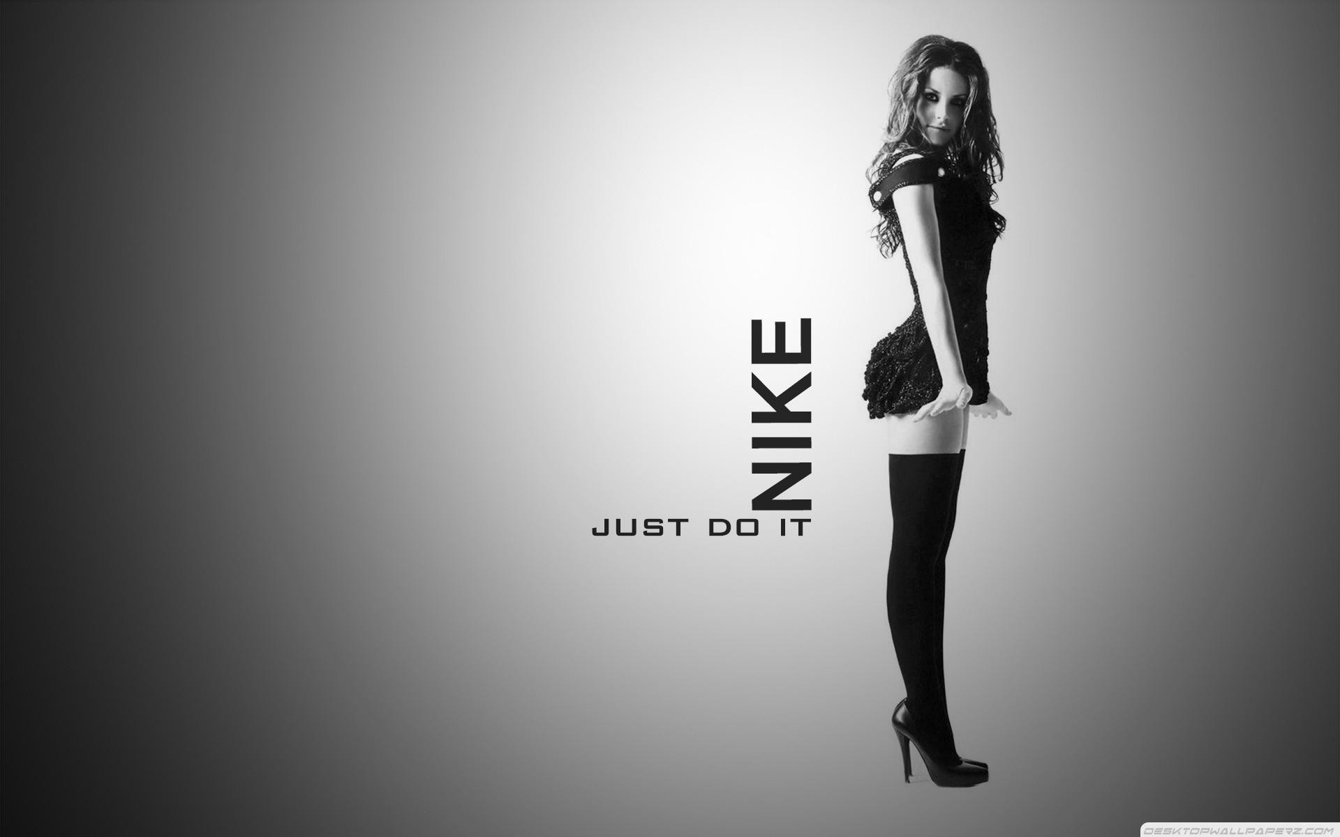Nike, Just Do It, Modella, Bianco e nero, 16:10 Full HD, sfondo widescreen