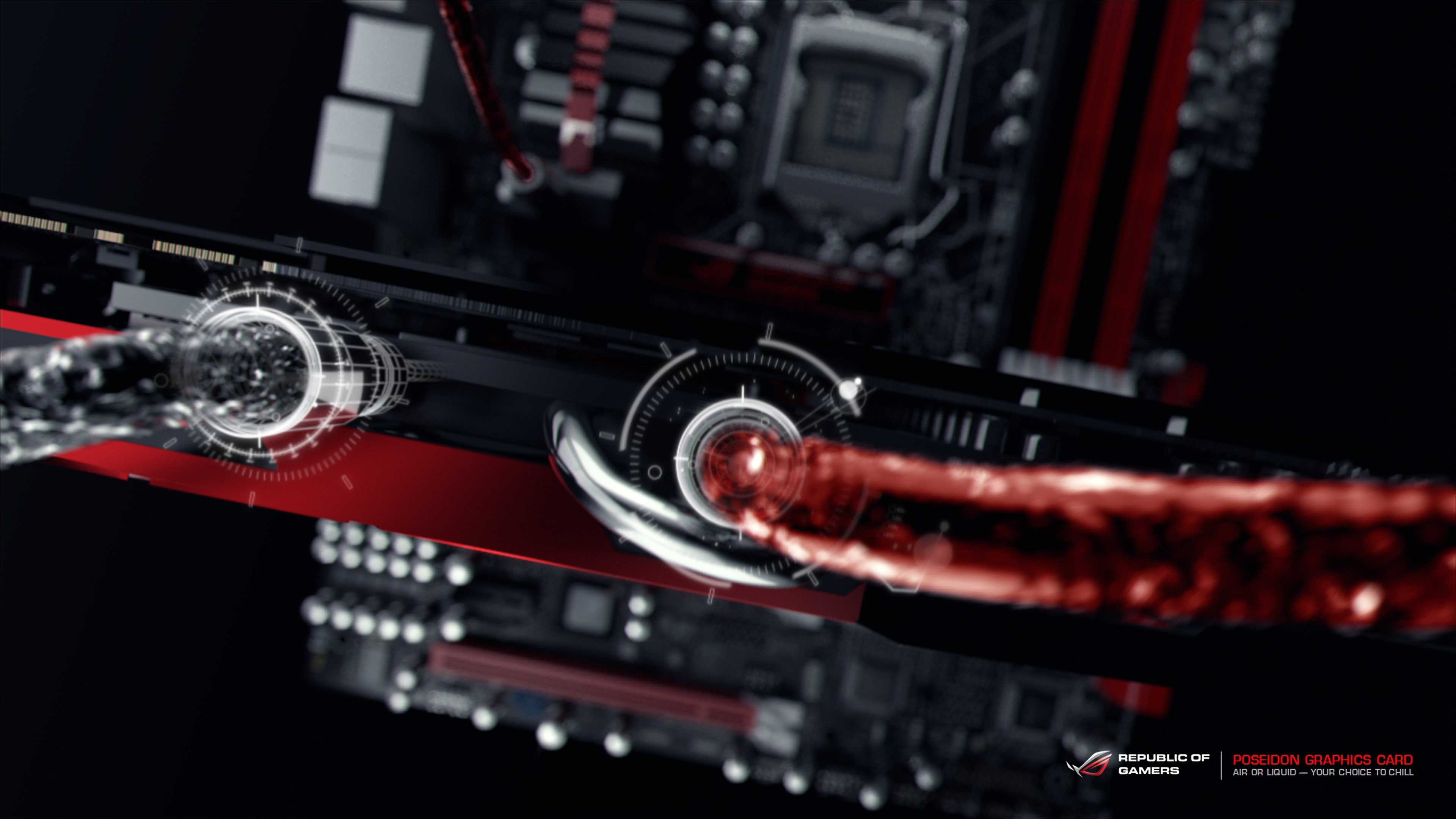 Asus ROG, Scheda madre, Hardware, Rosso e nero, Gaming, 4K, sfondo per portatile