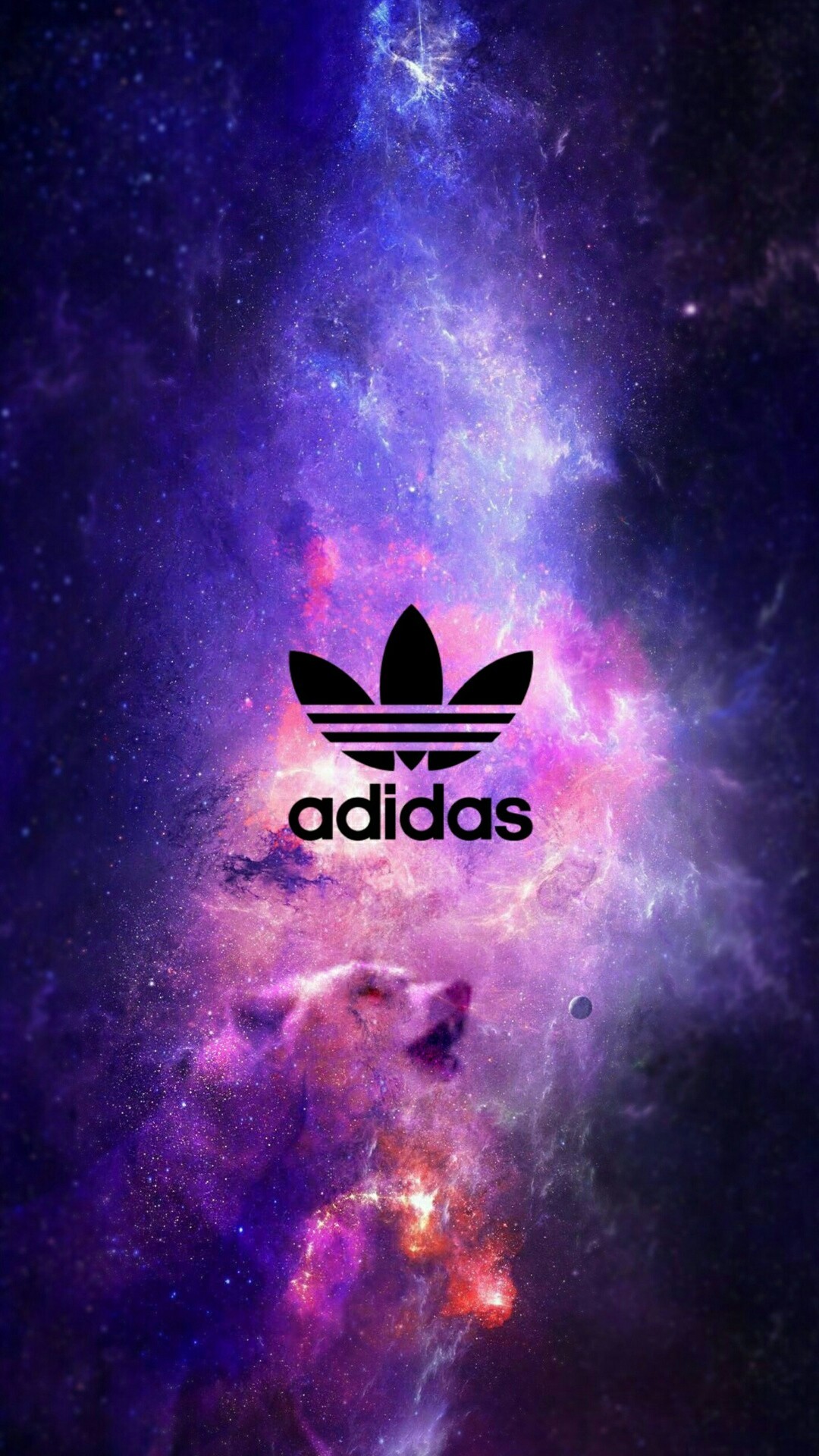 Adidas Originals, Trifoglio, Nebulosa, Spazio, Full HD, sfondo per smartphone