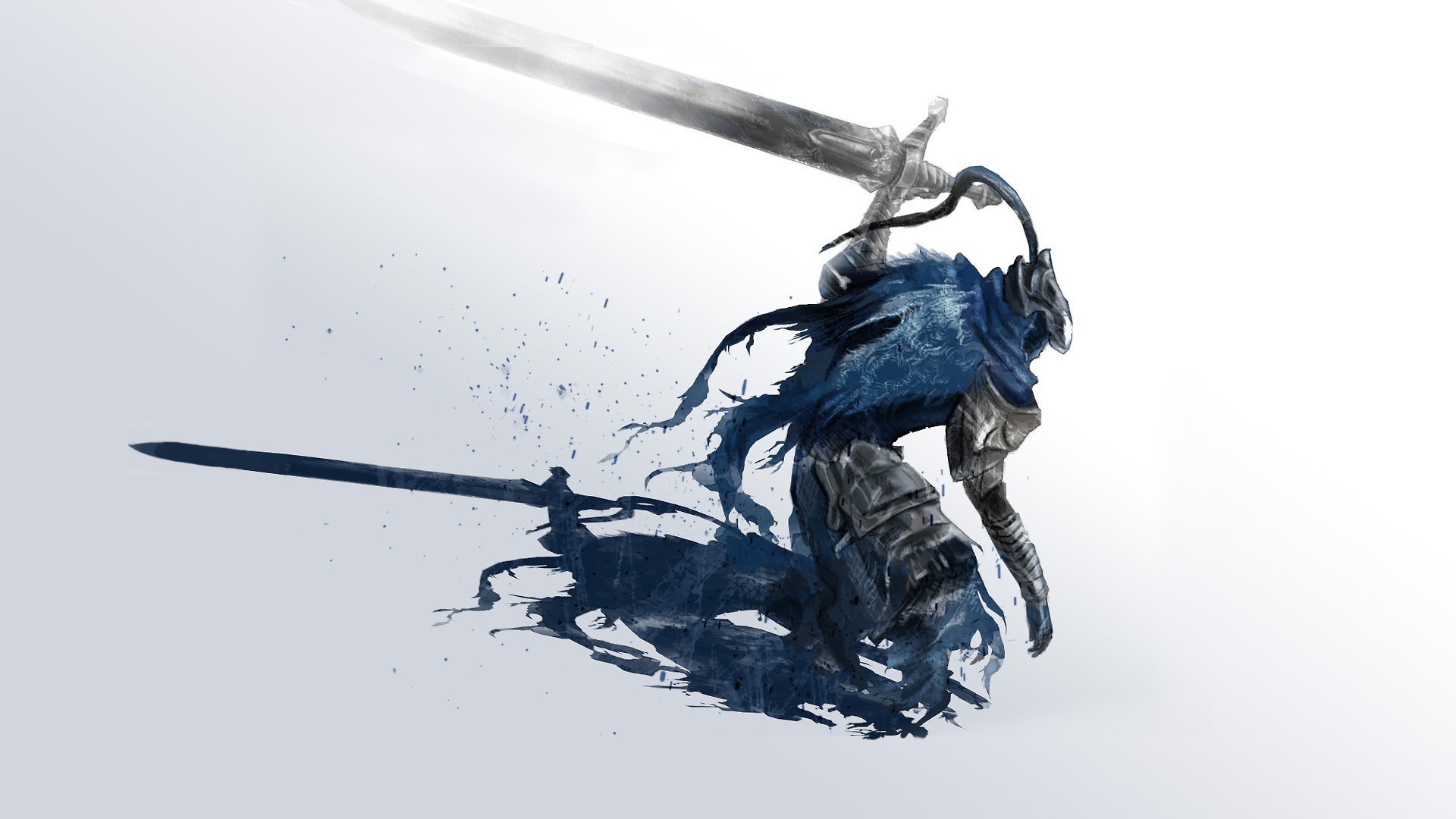 Artorias, Dark Souls, Spadone, Sfondo bianco, 16:9 Full HD, wallpaper widescreen