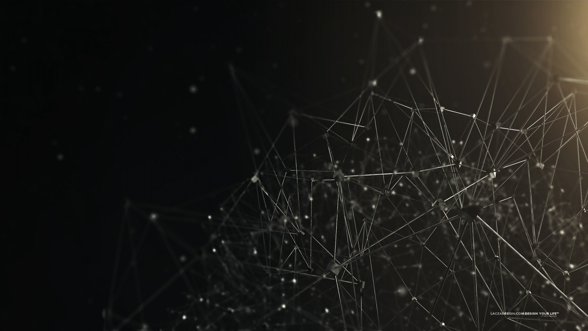 Rete, Linee, Astratto, Sfondo nero, Full HD, wallpaper per computer