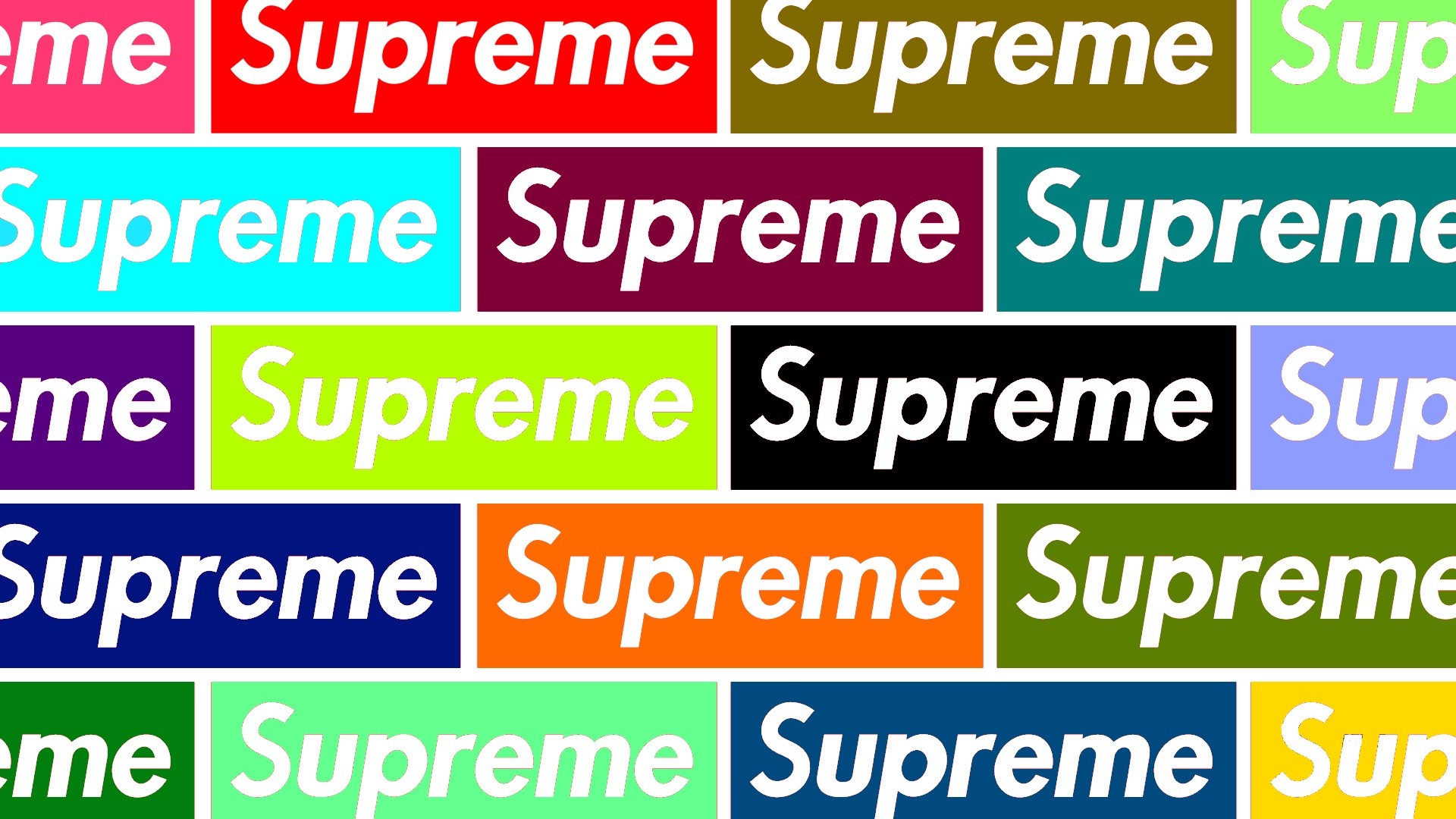 Logo Supreme, Pattern, Multicolore, Full HD, sfondo per PC