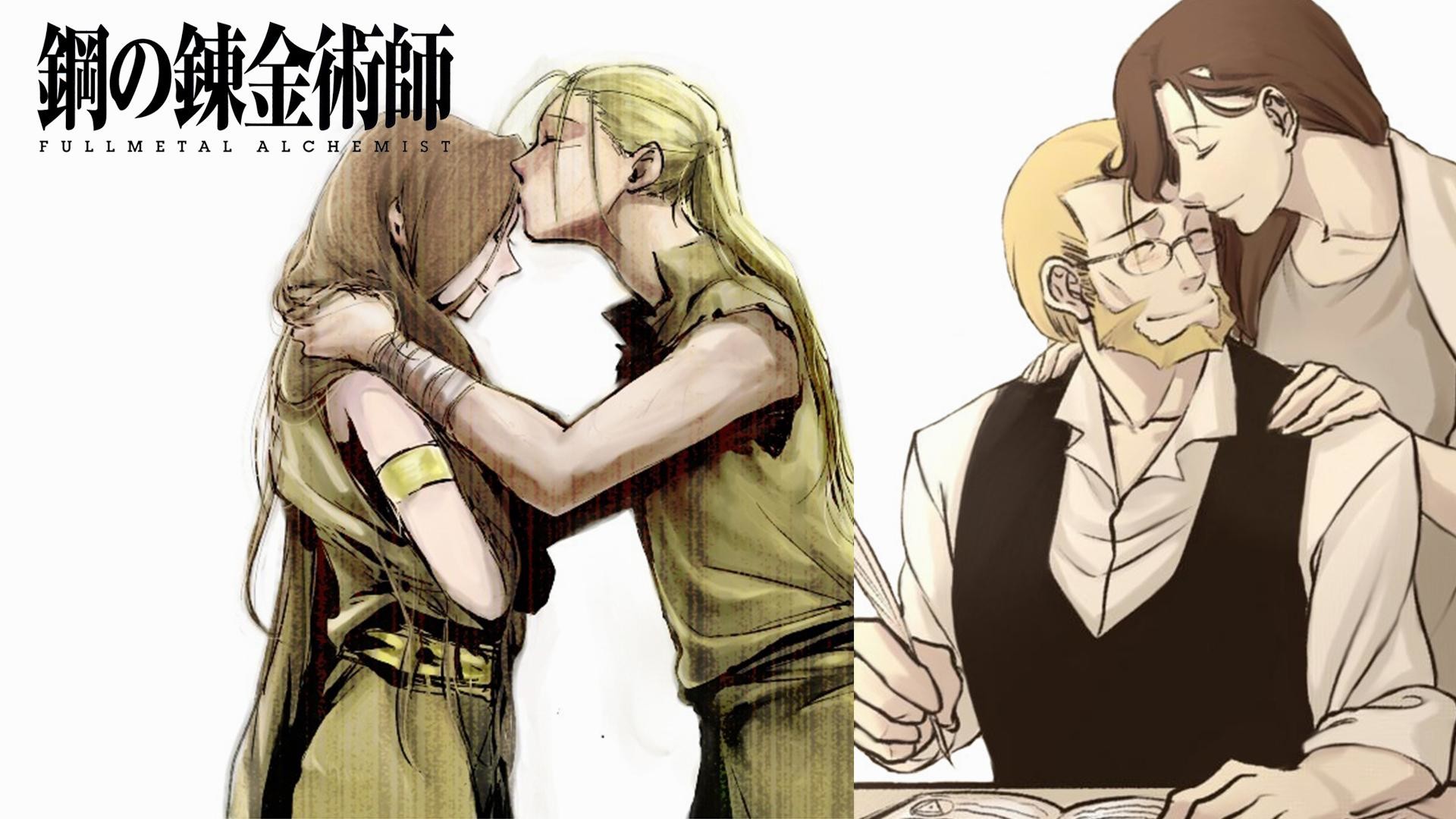 Fullmetal Alchemist, Van Hohenheim, Trisha Elric, Pinako Rockbell, Illustrazione, sfondo 1080p