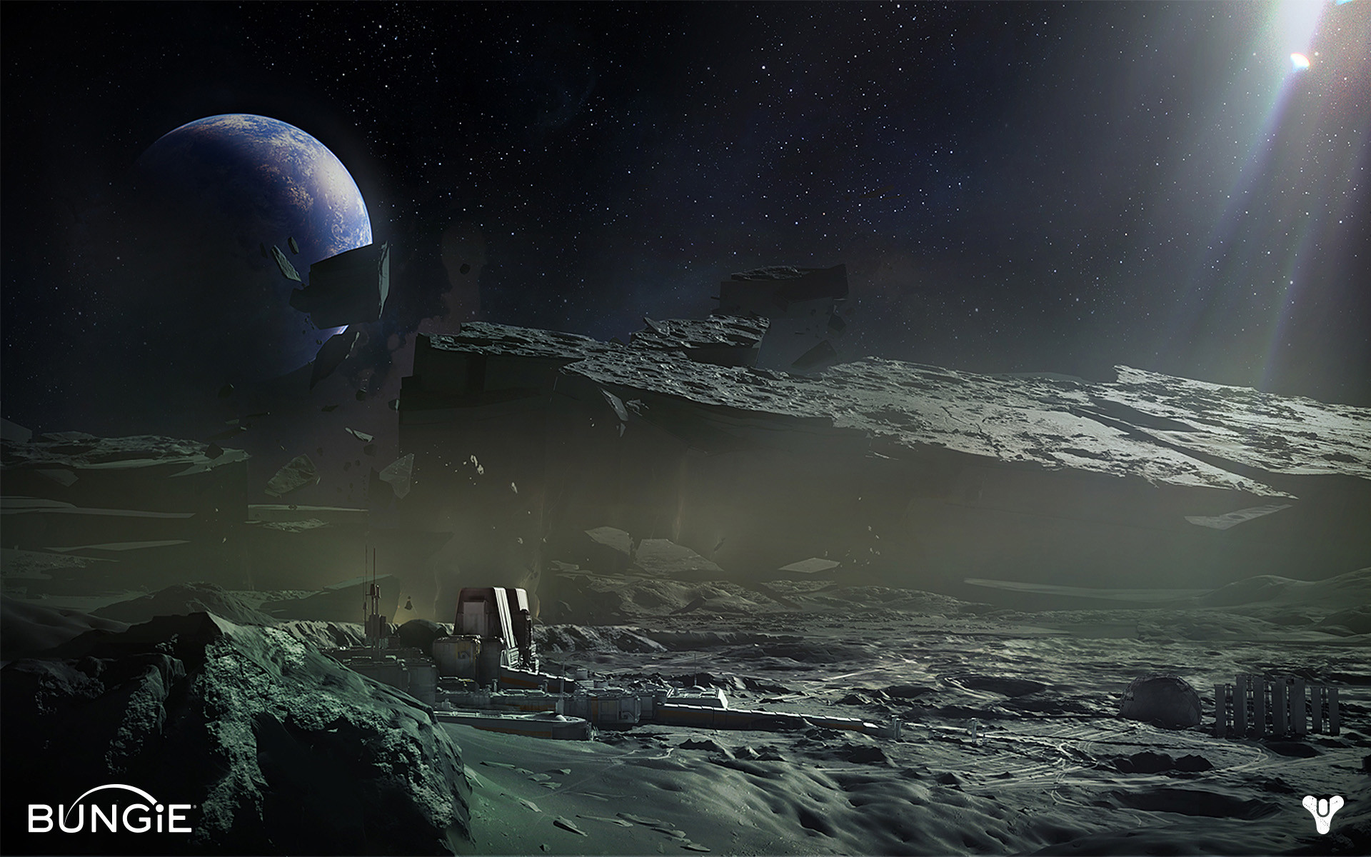 Destiny, Bungie, Luna, Paesaggio desolato, Fantascienza, 1920x1200, immagine di sfondo