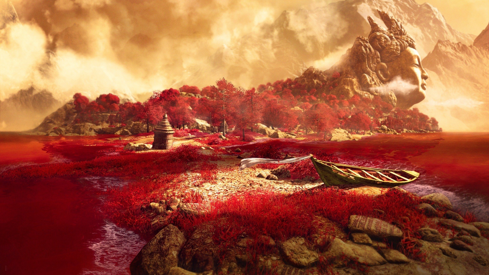 Far Cry 4, Shangri-La, Rosso, Paesaggio, 1920x1080, sfondo per PC