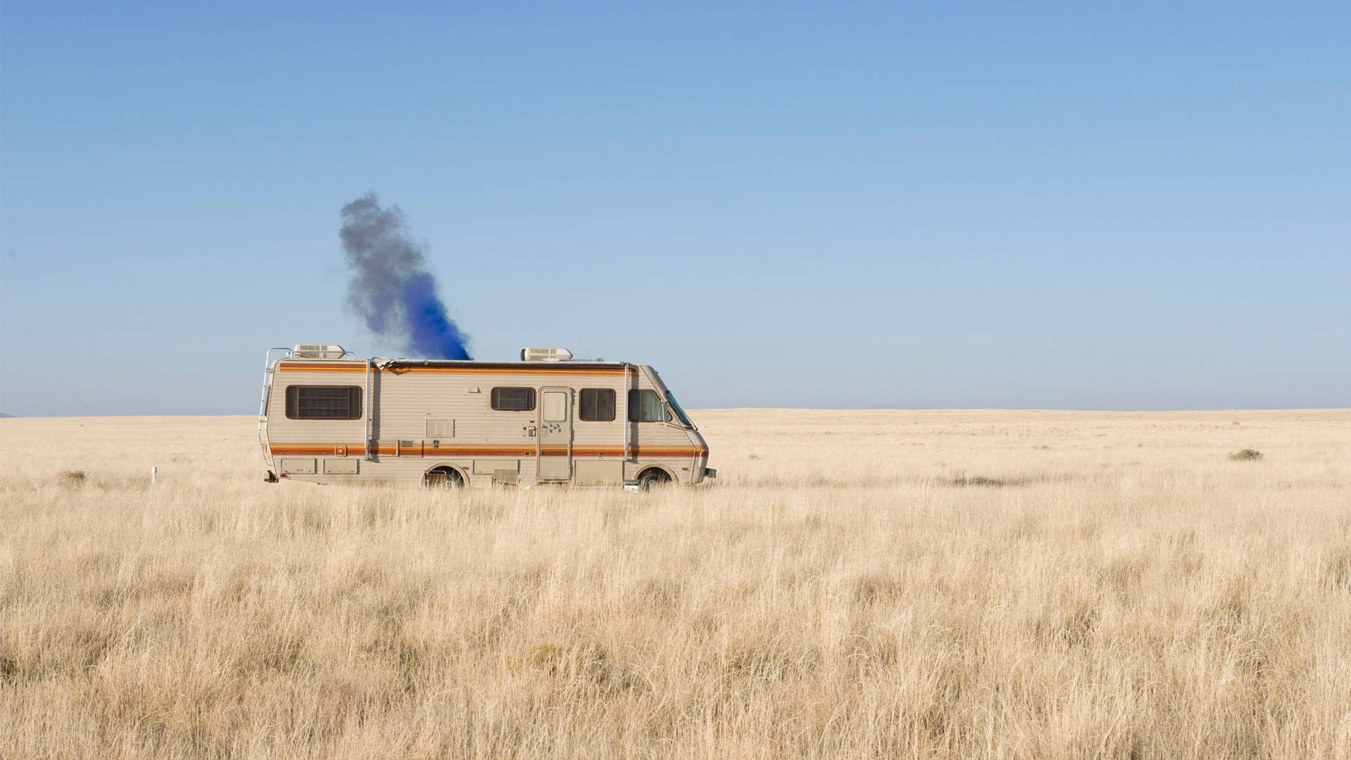 Breaking Bad, Camper, Deserto, Fumo blu, Prateria, 16:9 Full HD, sfondo widescreen