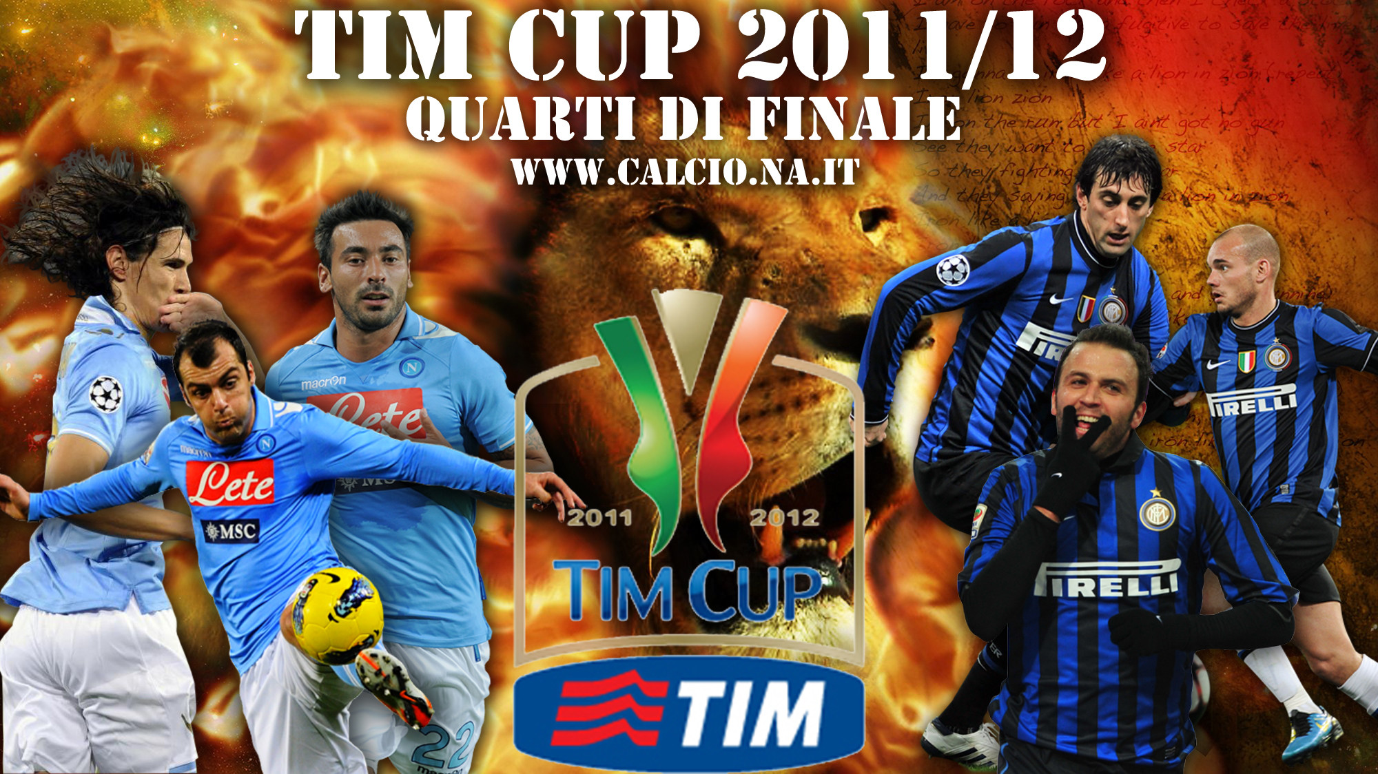 TIM Cup 2011/12, Inter-Napoli, Coppa Italia, Diego Milito, Edinson Cavani, sfondo Full HD per PC