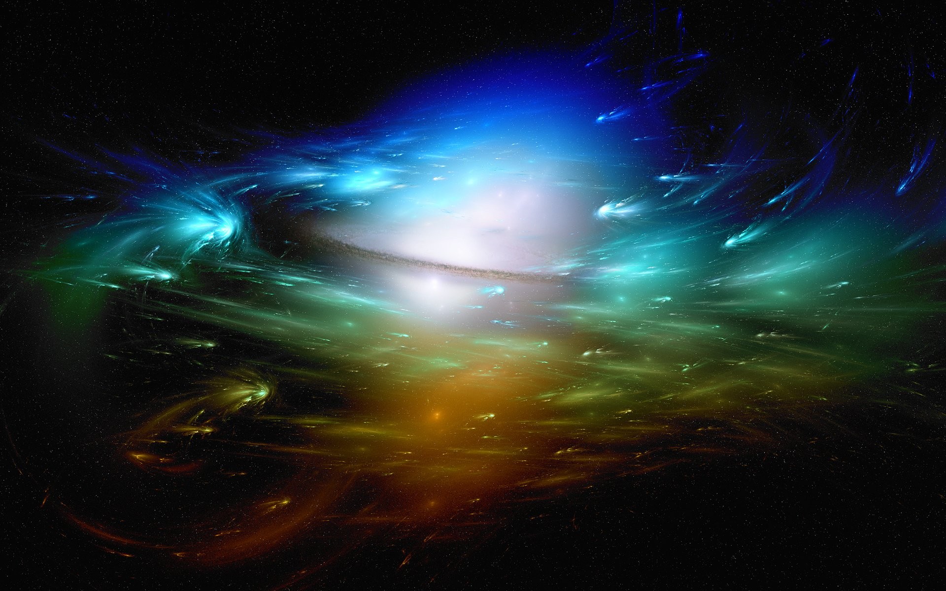 Galassia, Arte digitale, Spazio, Colori vivaci, 1920x1200, immagine di sfondo