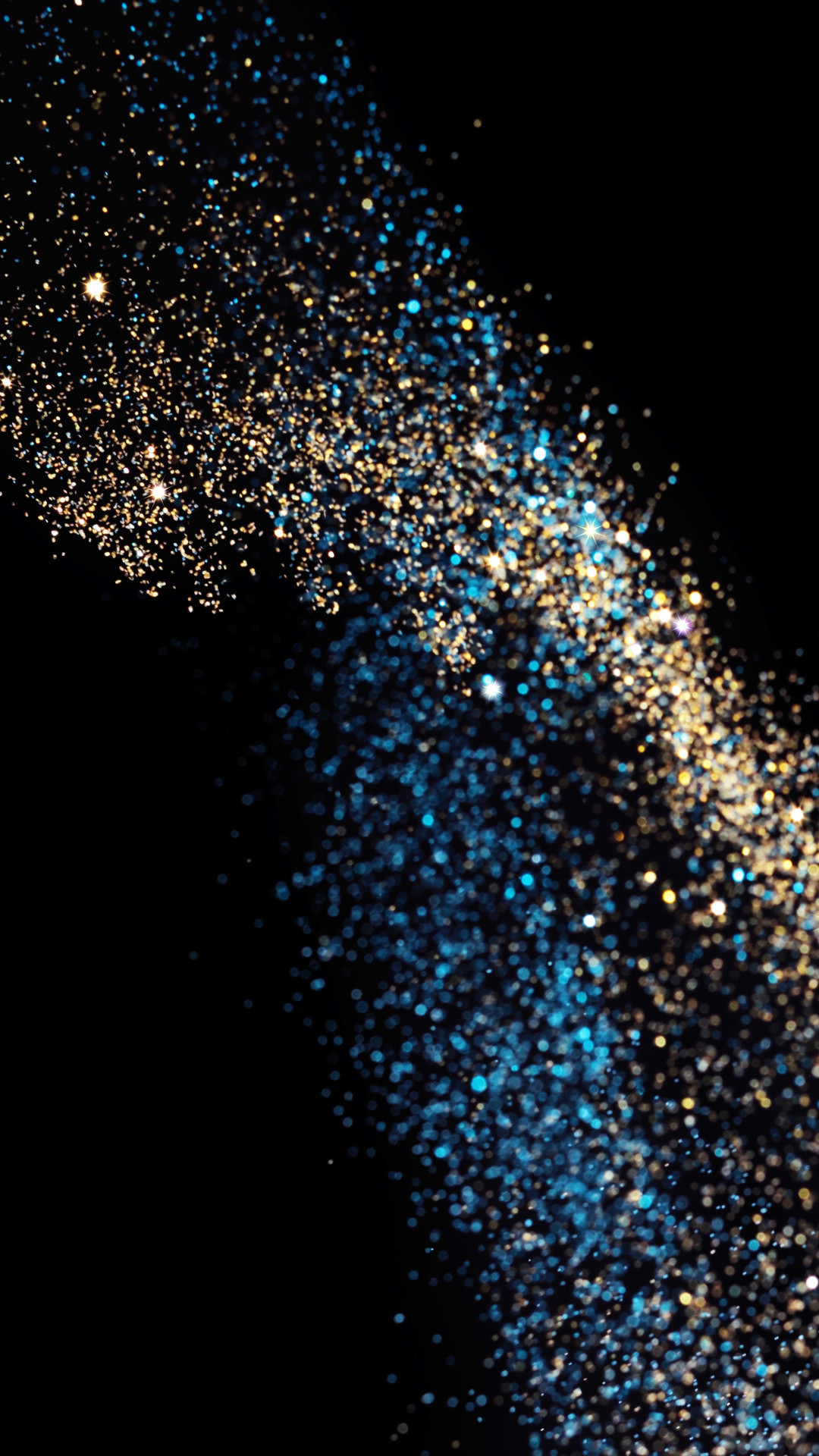 Glitter, Particelle, Sfondo nero, schermata Home Huawei P9