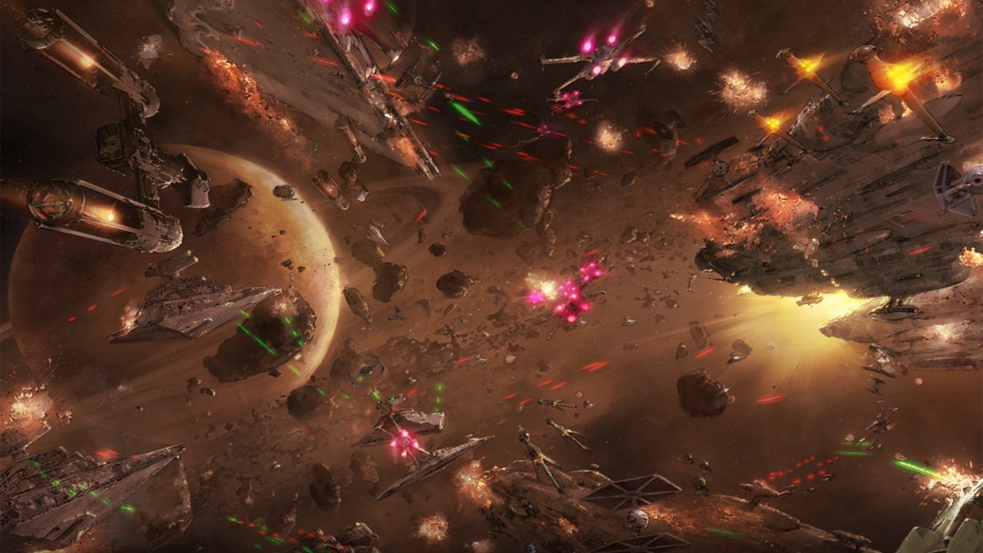 Battaglia di Coruscant, Star Wars: La vendetta dei Sith, Battaglia spaziale, Astronavi, sfondo per PC