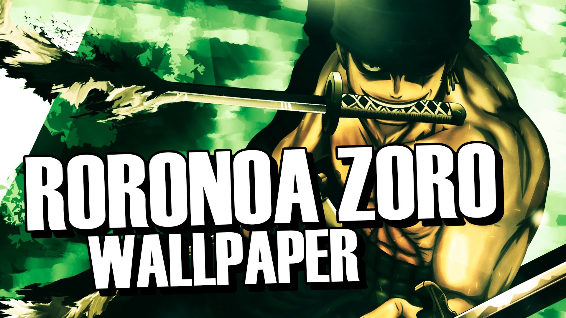 Roronoa Zoro, One Piece, Santoryu, Verde, 1920x1080, immagine di sfondo