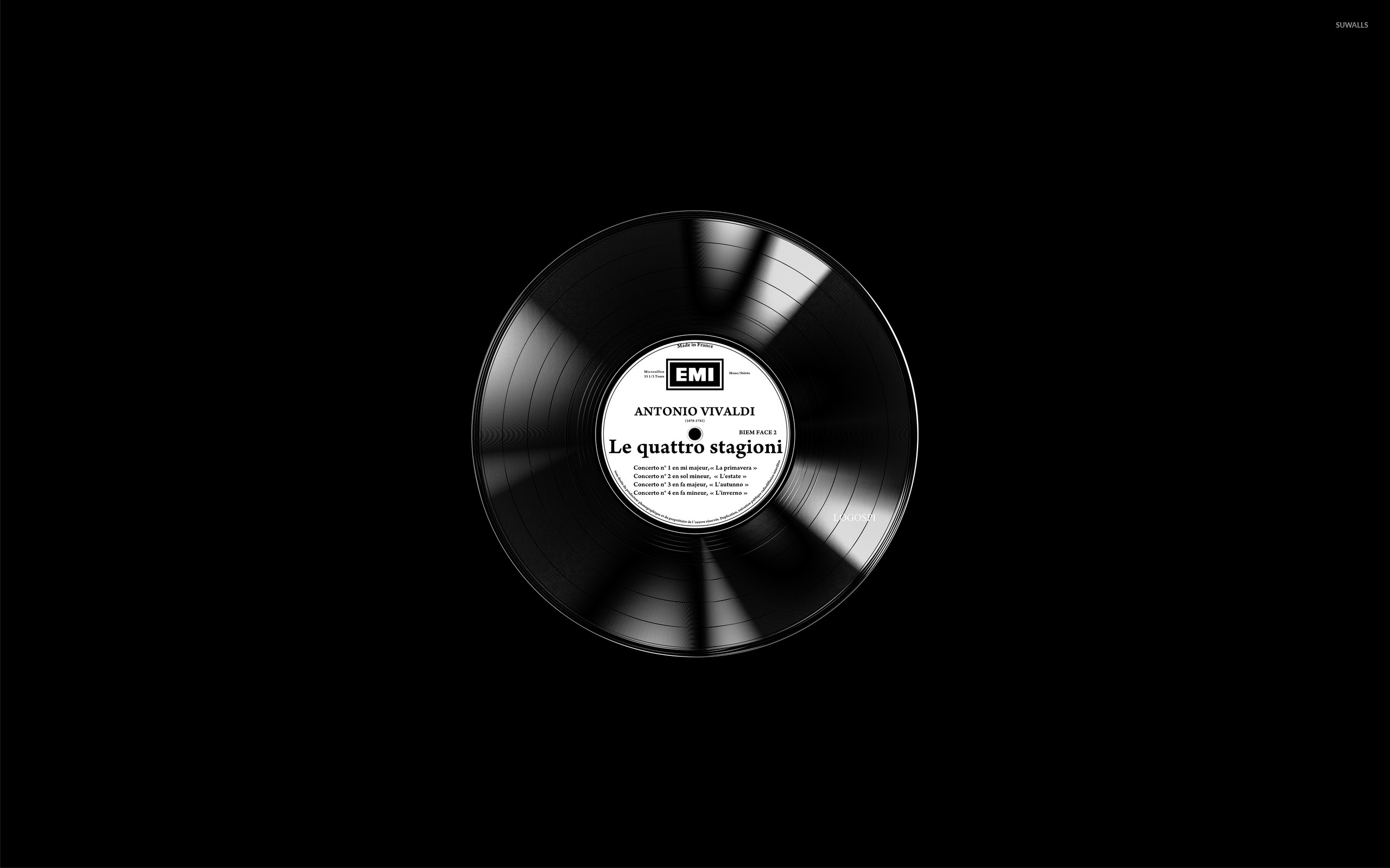 Antonio Vivaldi, Le quattro stagioni, EMI, Disco in vinile, 2K 1600p, sfondo desktop