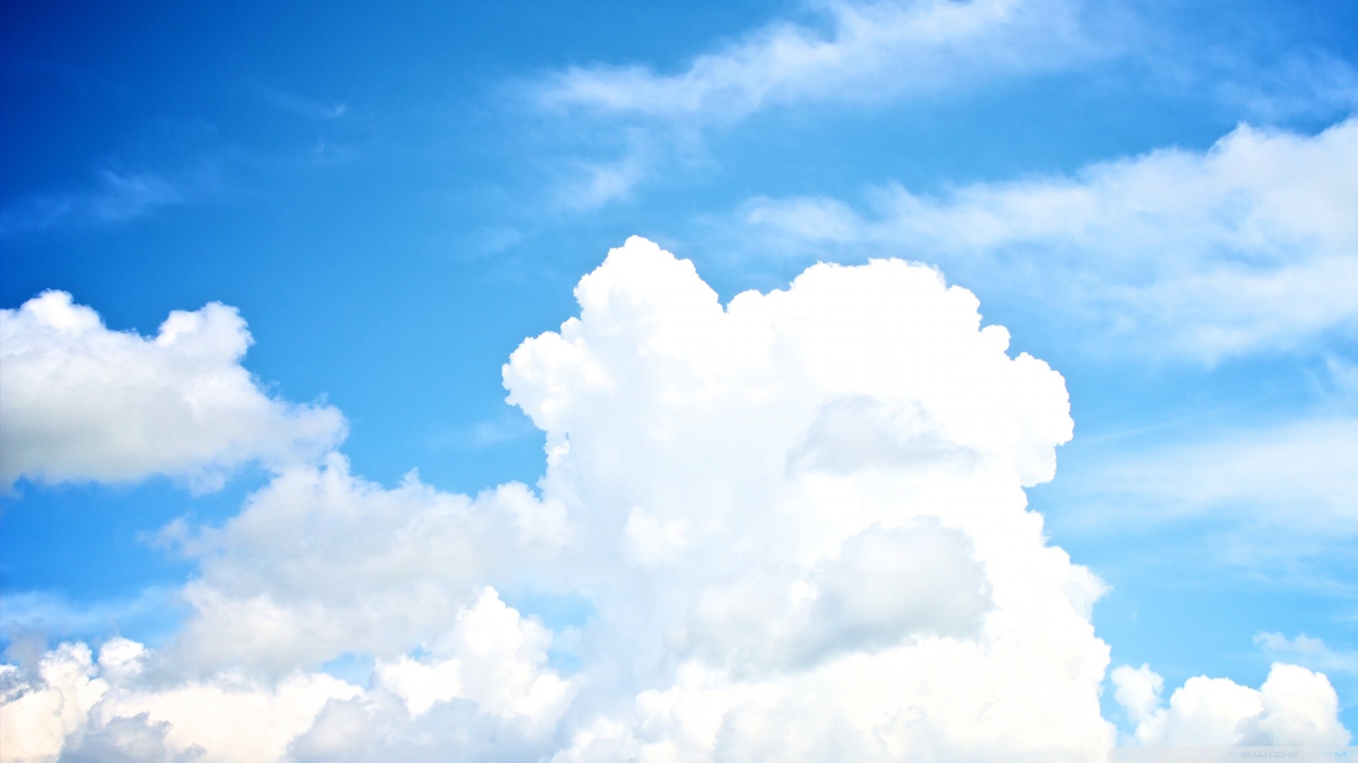 Cumulo, Cielo azzurro, Nuvole bianche, Full HD 1080p, sfondo desktop
