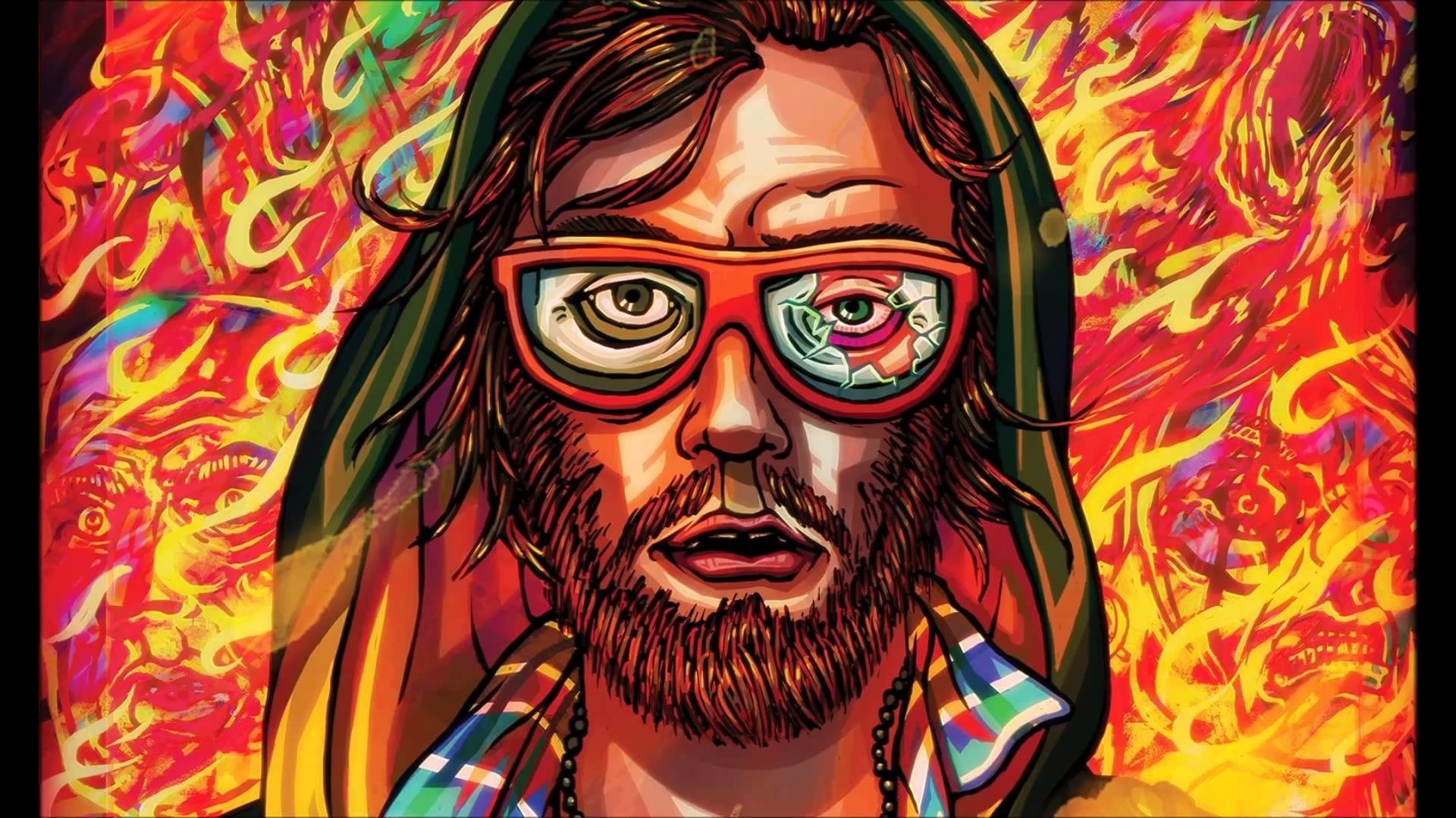 Hotline Miami 2: Wrong Number, Ritratto, Occhiali, Psichedelico, sfondo Windows 11