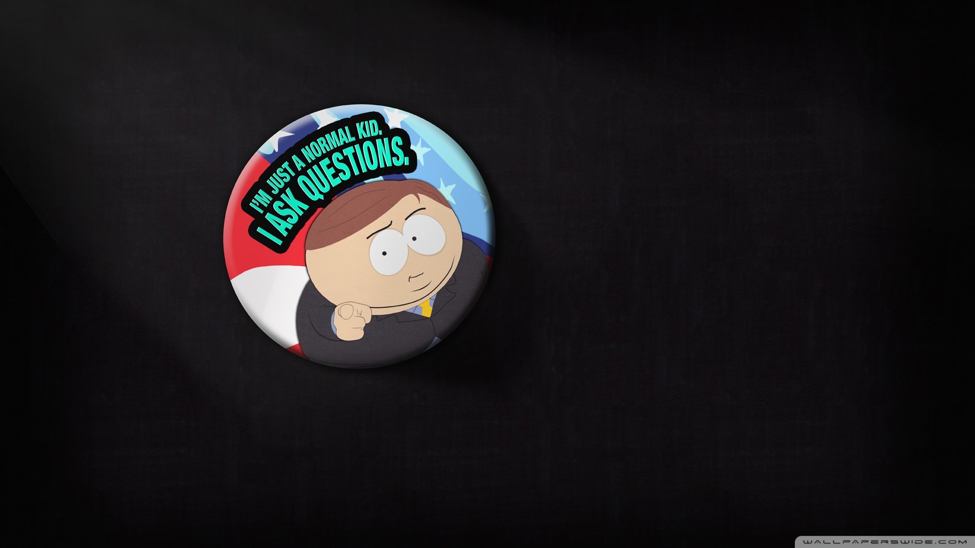 South Park, Stan Marsh, Spilla, Sfondo nero, 16:9 Full HD, wallpaper widescreen