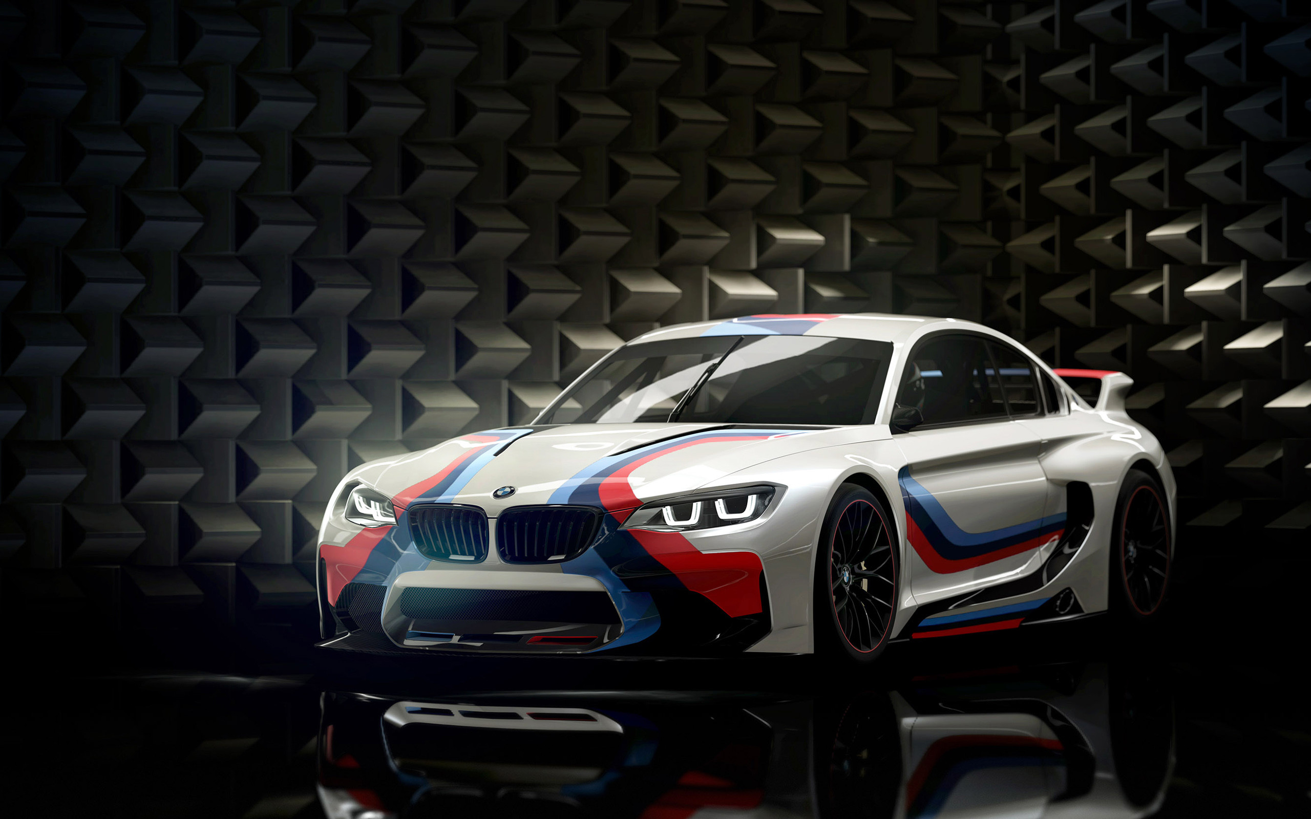 BMW Vision Gran Turismo, BMW M, Livrea M, Concept car, Studio, 2560x1600, sfondo MacBook Pro