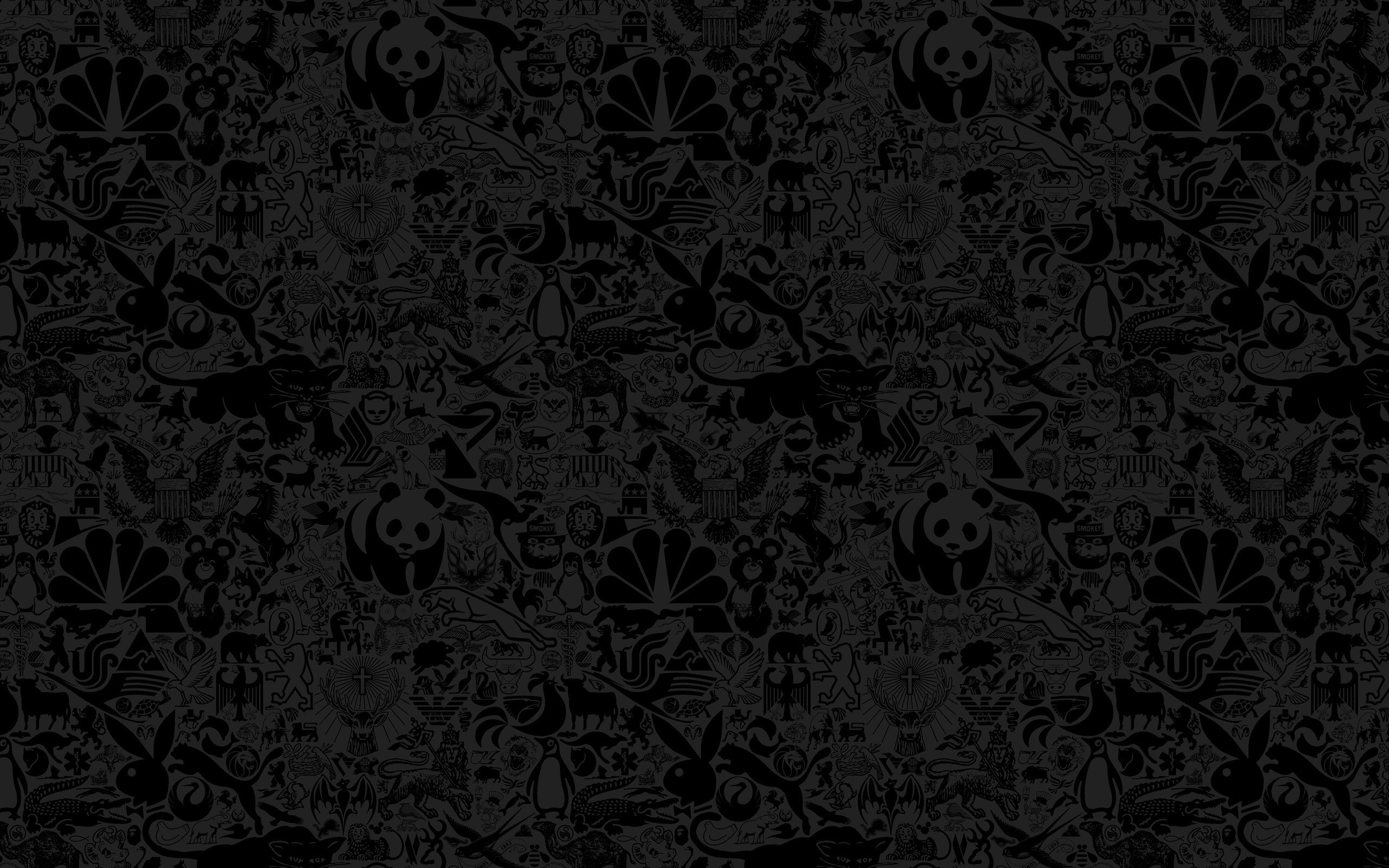 Pattern, Nero, Doodle, Texture, 2K, sfondo Windows 11