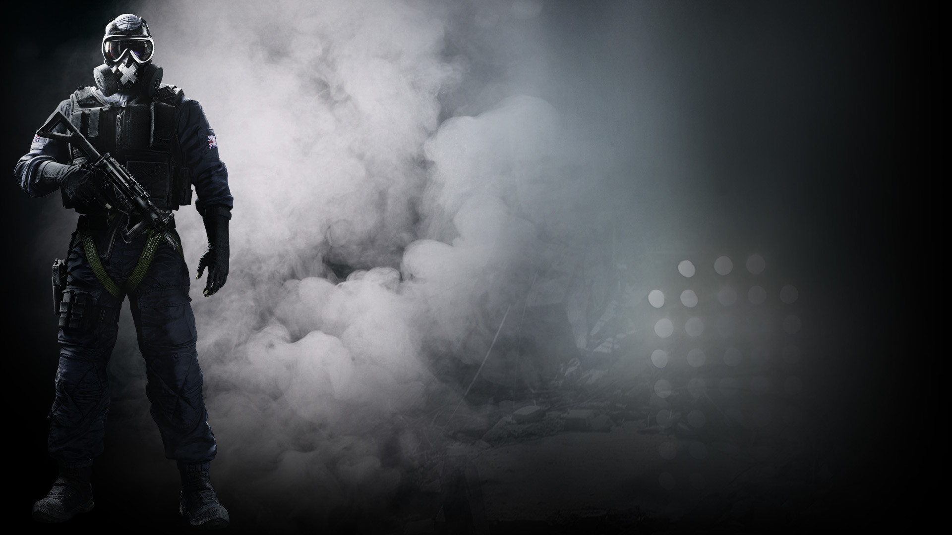 Tom Clancy's Rainbow Six Siege, Smoke, Maschera antigas, Fumo, 1920x1080, immagine di sfondo
