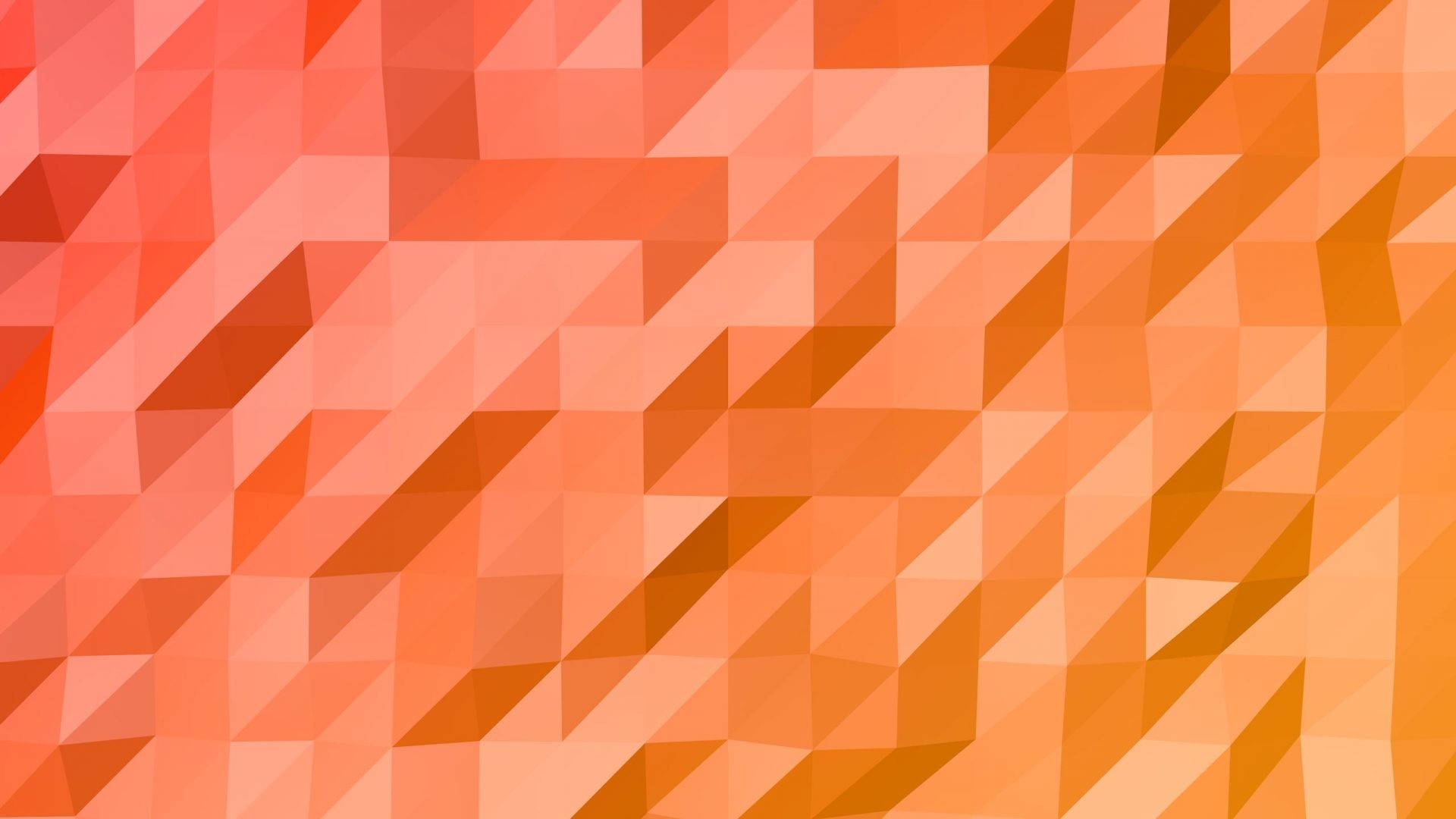 Triangoli, Low poly, Arancione, Corallo, Astratto, Full HD, sfondo desktop