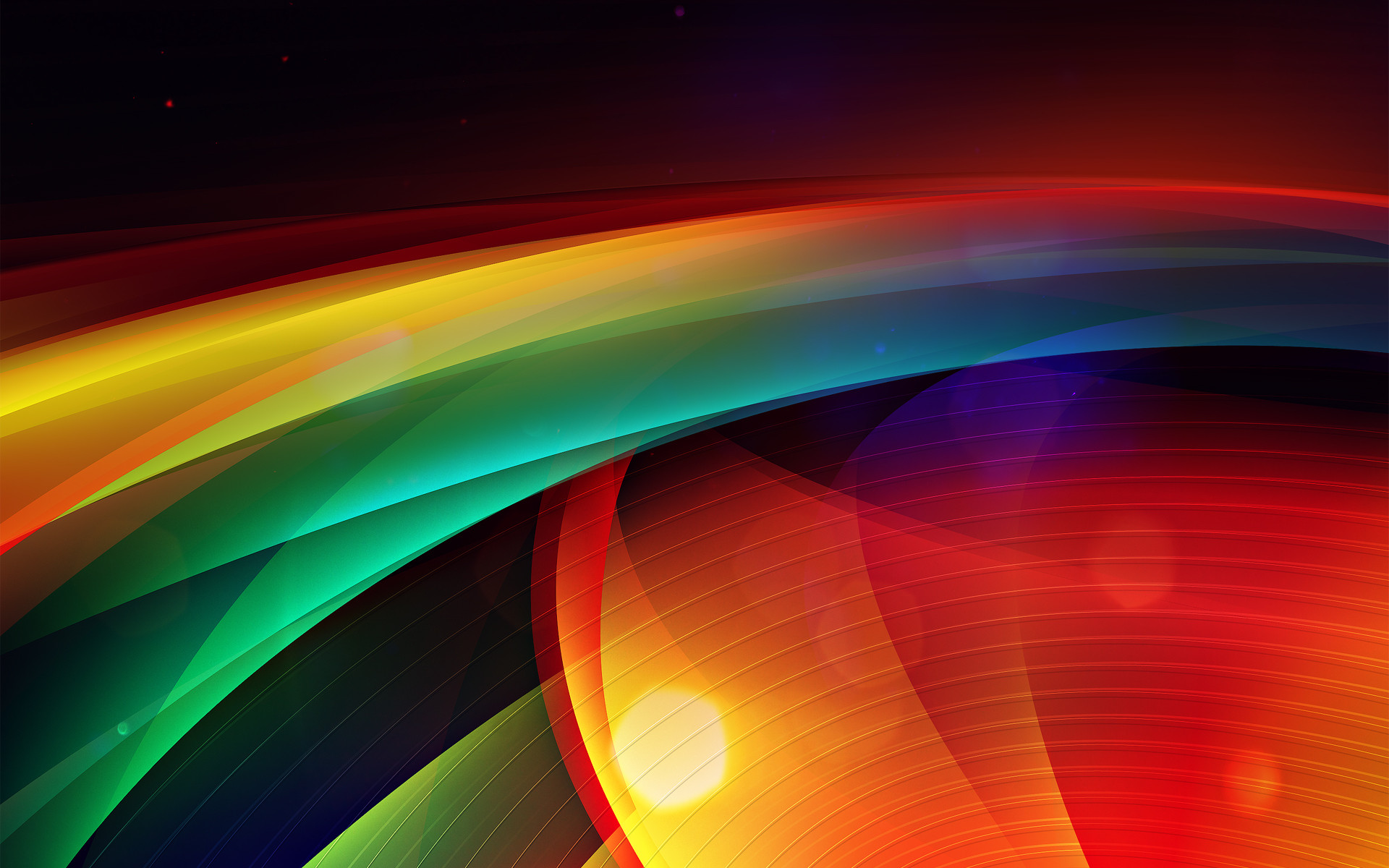 Astratto, Onde colorate, Arcobaleno, 1920x1200, sfondo per PC