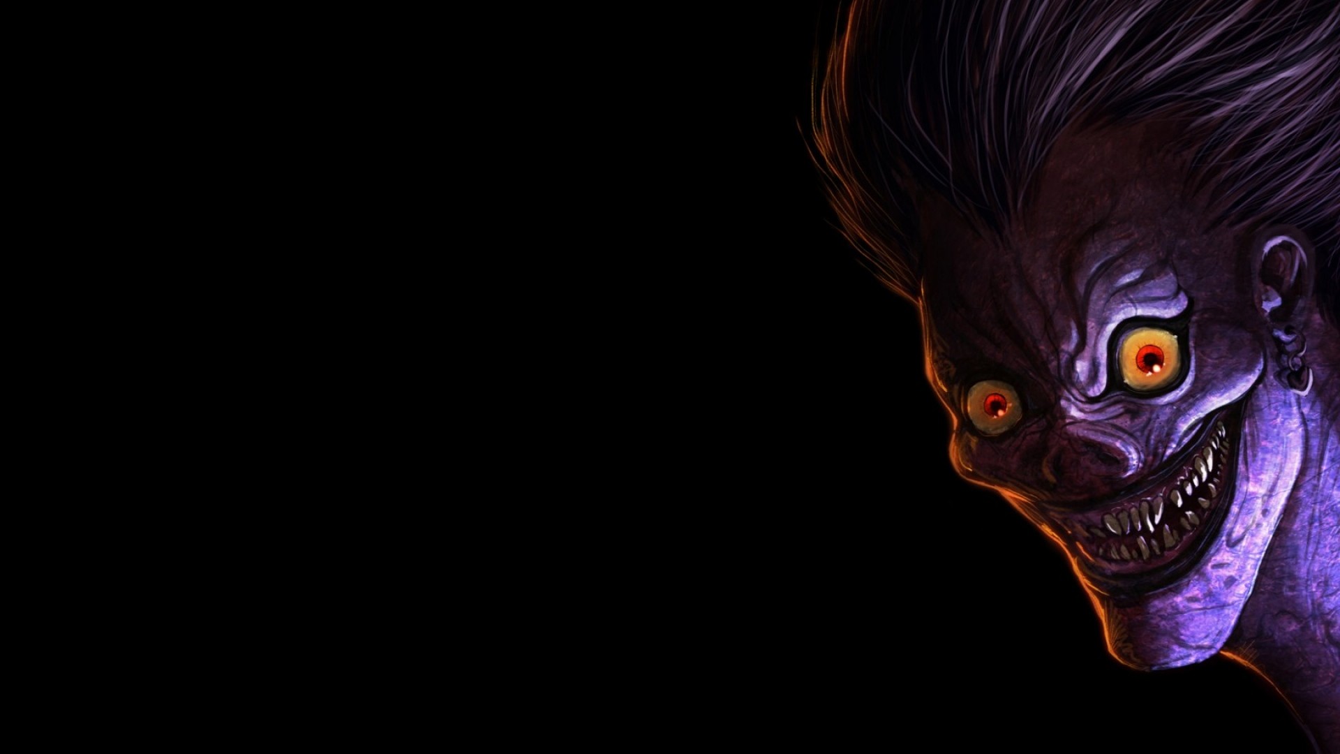 Ryuk, Death Note, Sfondo nero, Full HD, wallpaper per portatile