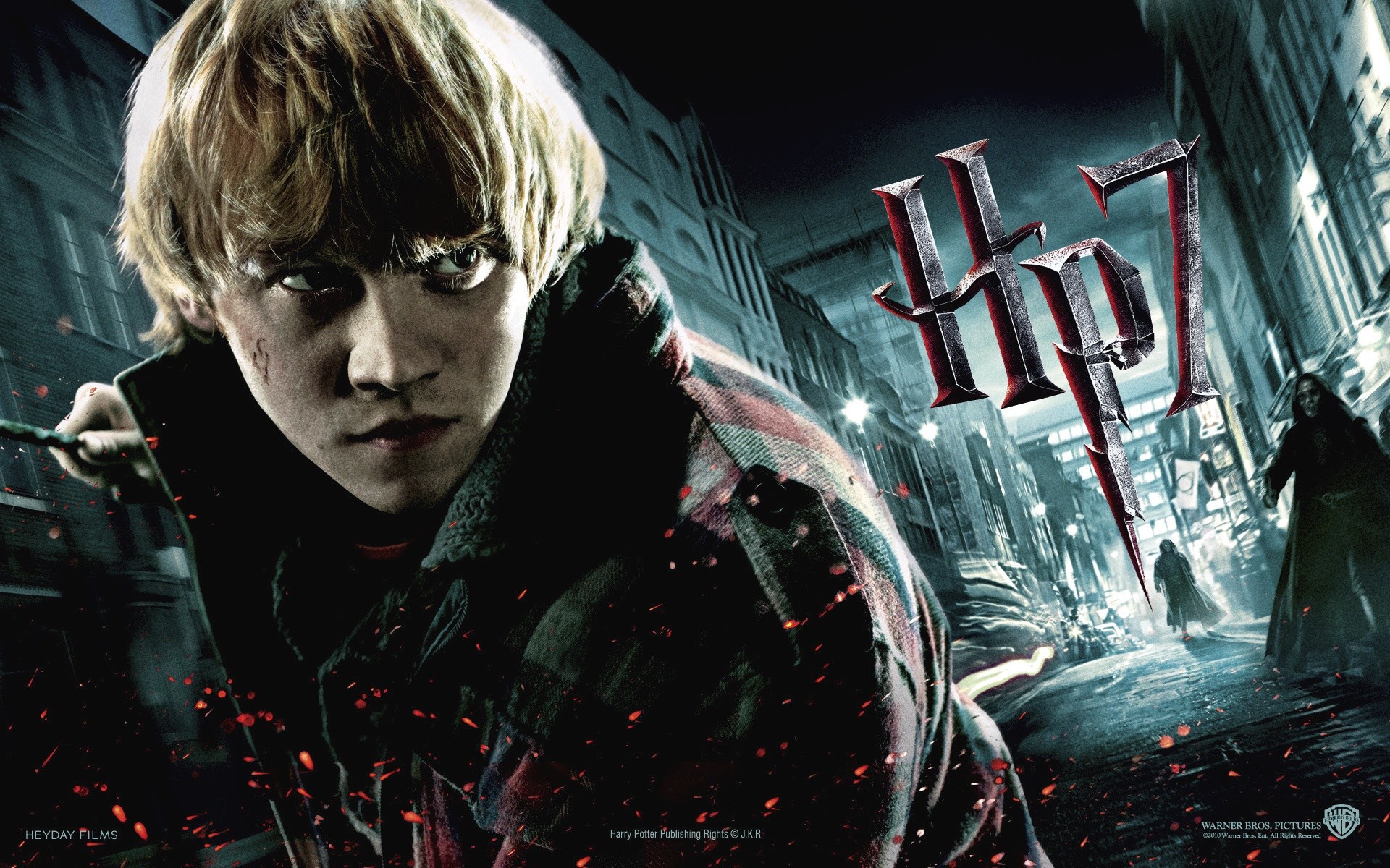 Ron Weasley, Rupert Grint, Harry Potter e i Doni della Morte, Locandina, Notte, sfondo Full HD